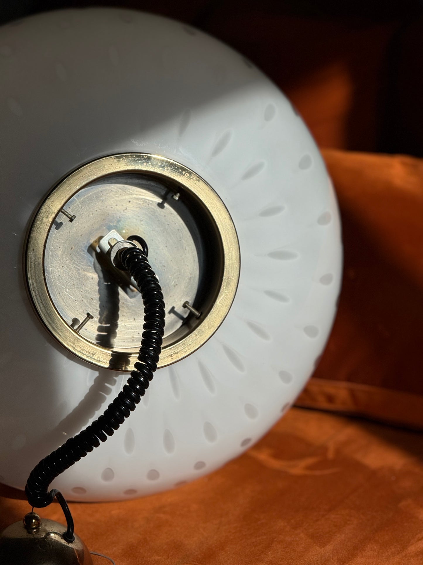 Vintage Murano oval måne pendel Loftlampe 45cm
