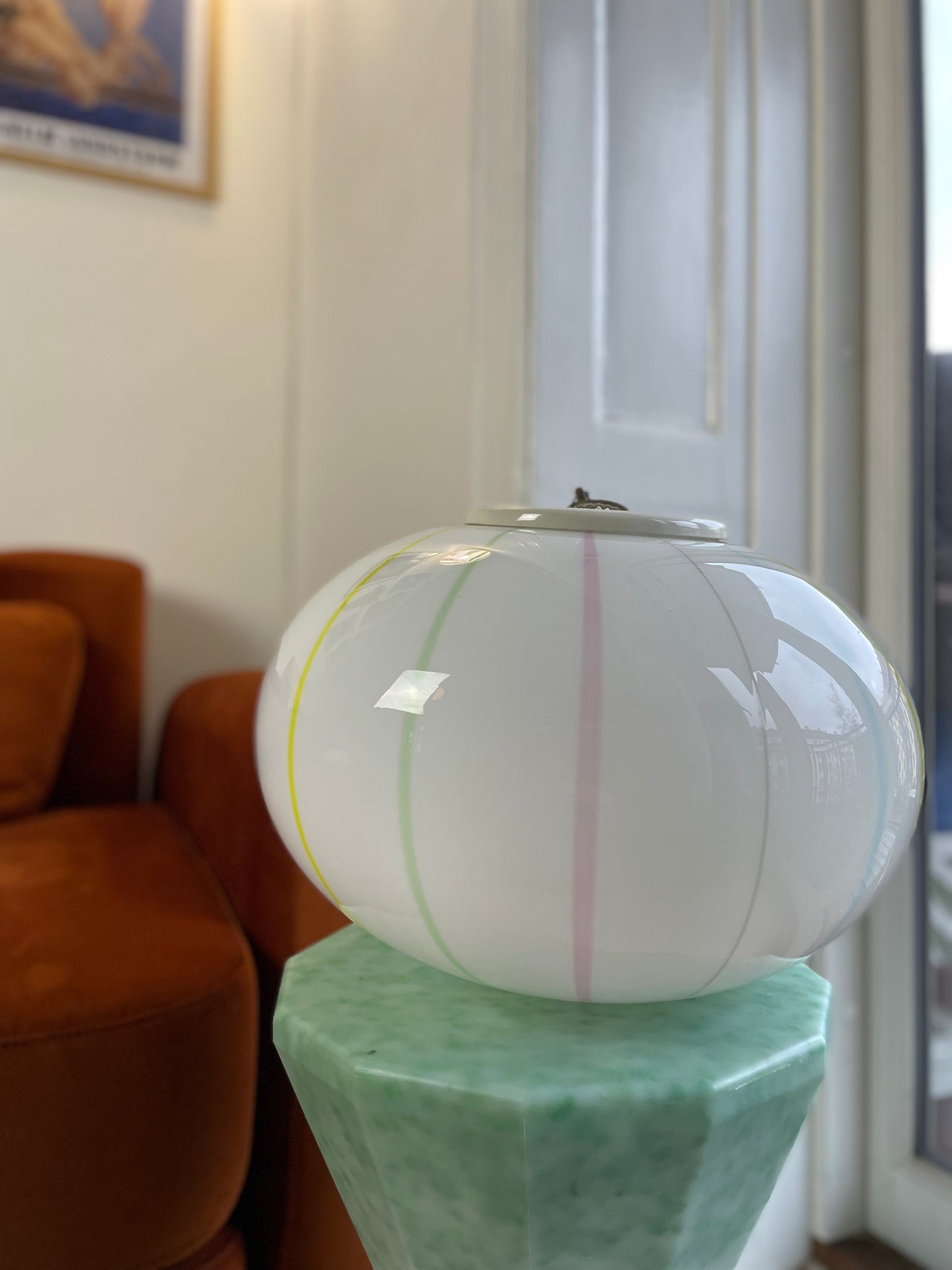 Vintage Murano lollipop loftlampe 40cm