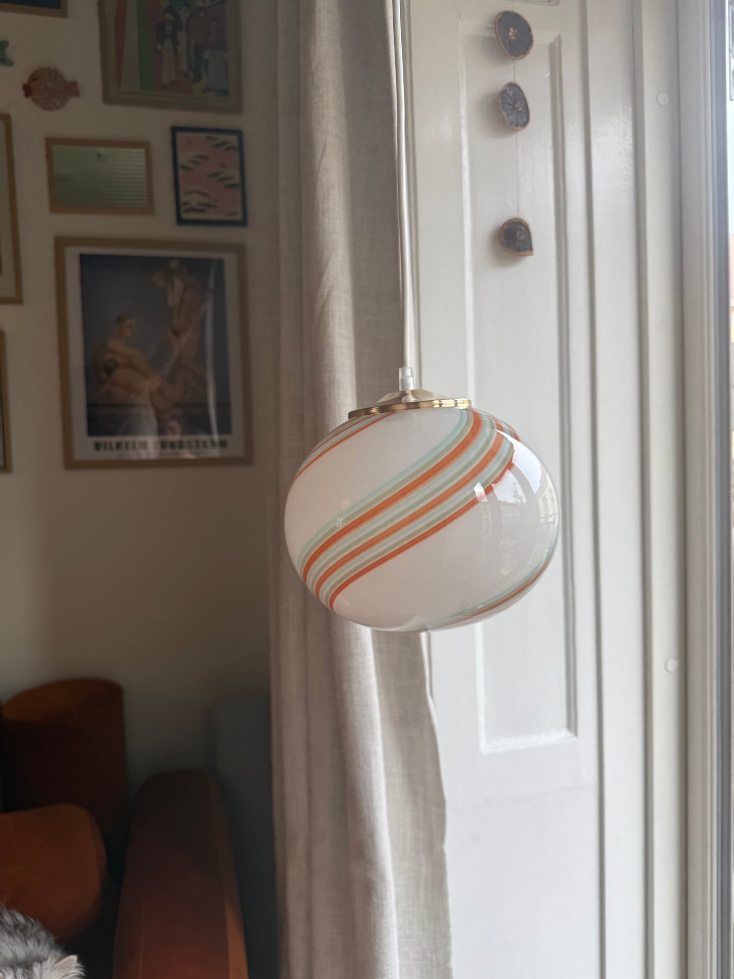 Flerfarvet Murano mini pendel