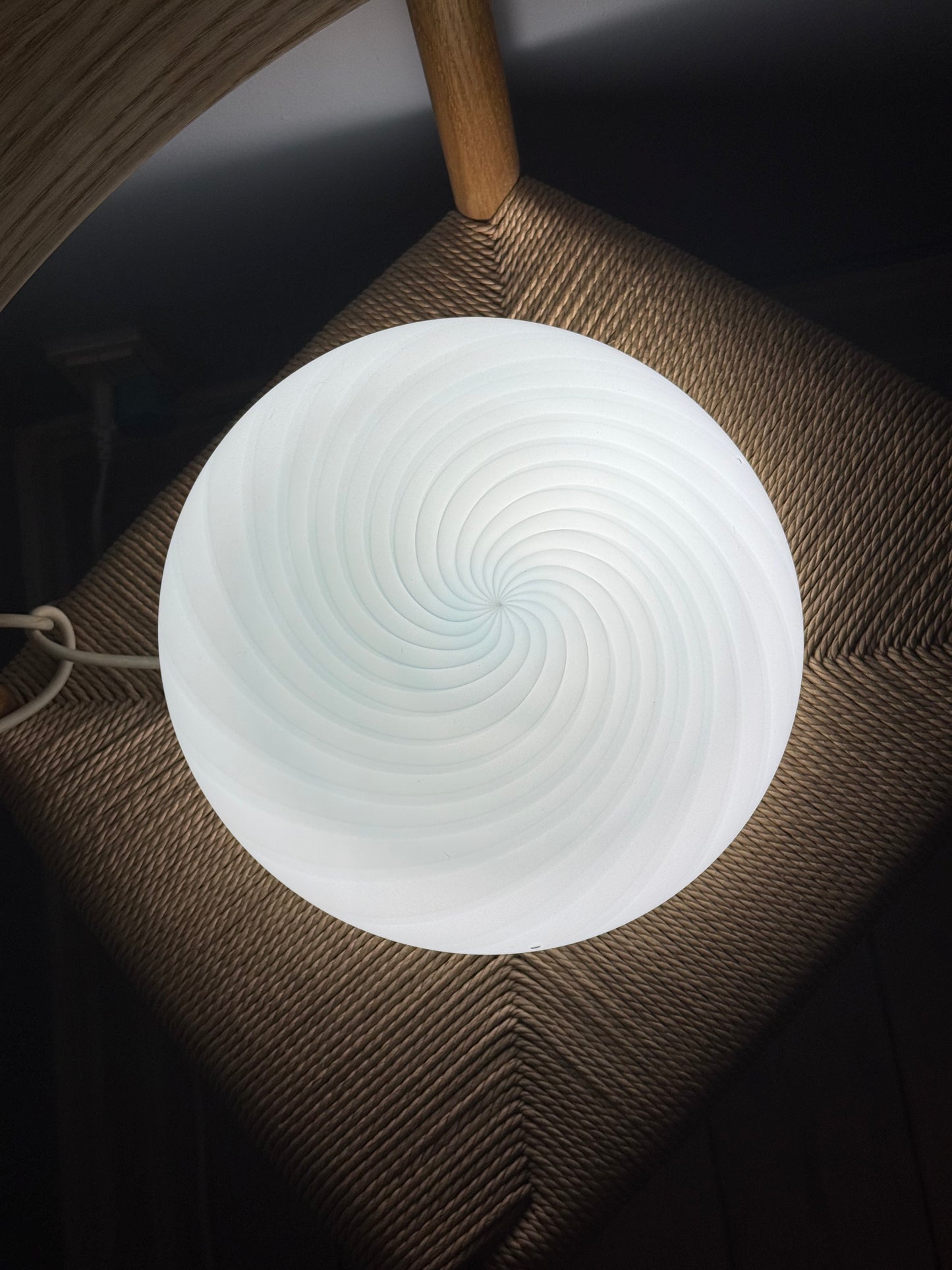 Lyseblå vintage murano plafond 30cm (2 tilgængelig)