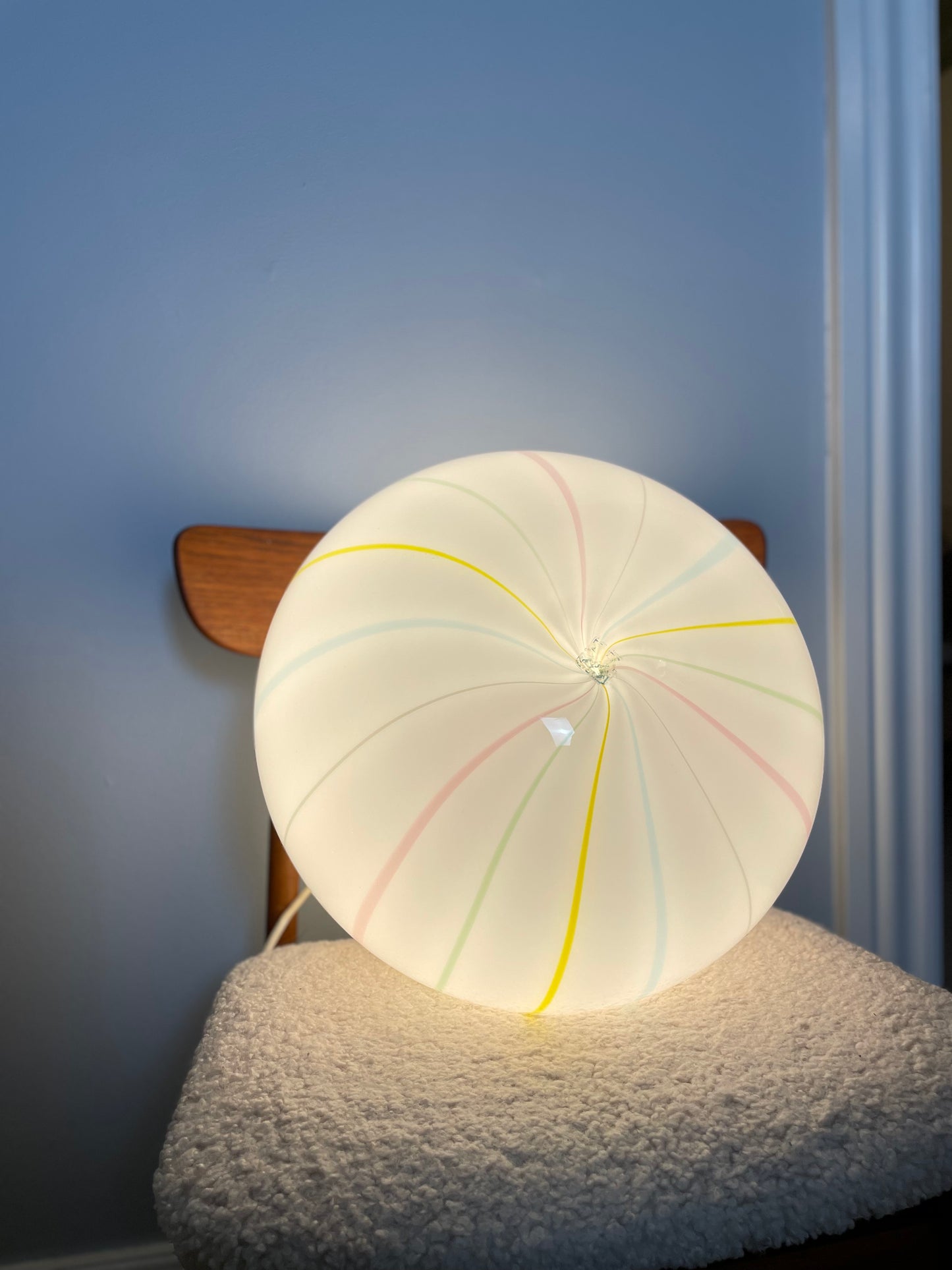 Vintage Murano lollipop loftlampe 40cm