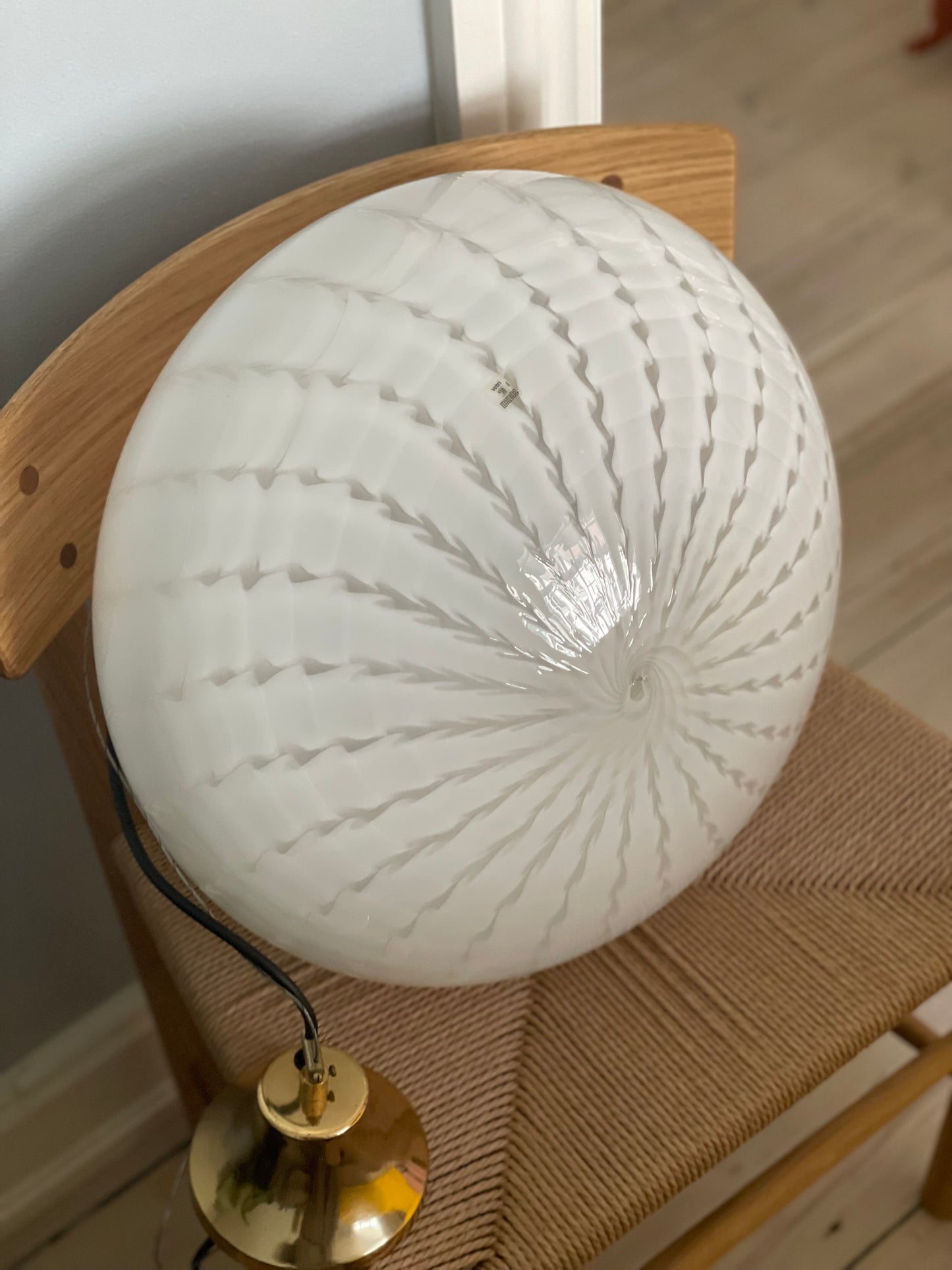 Vintage Murano peacock pendel 42cm