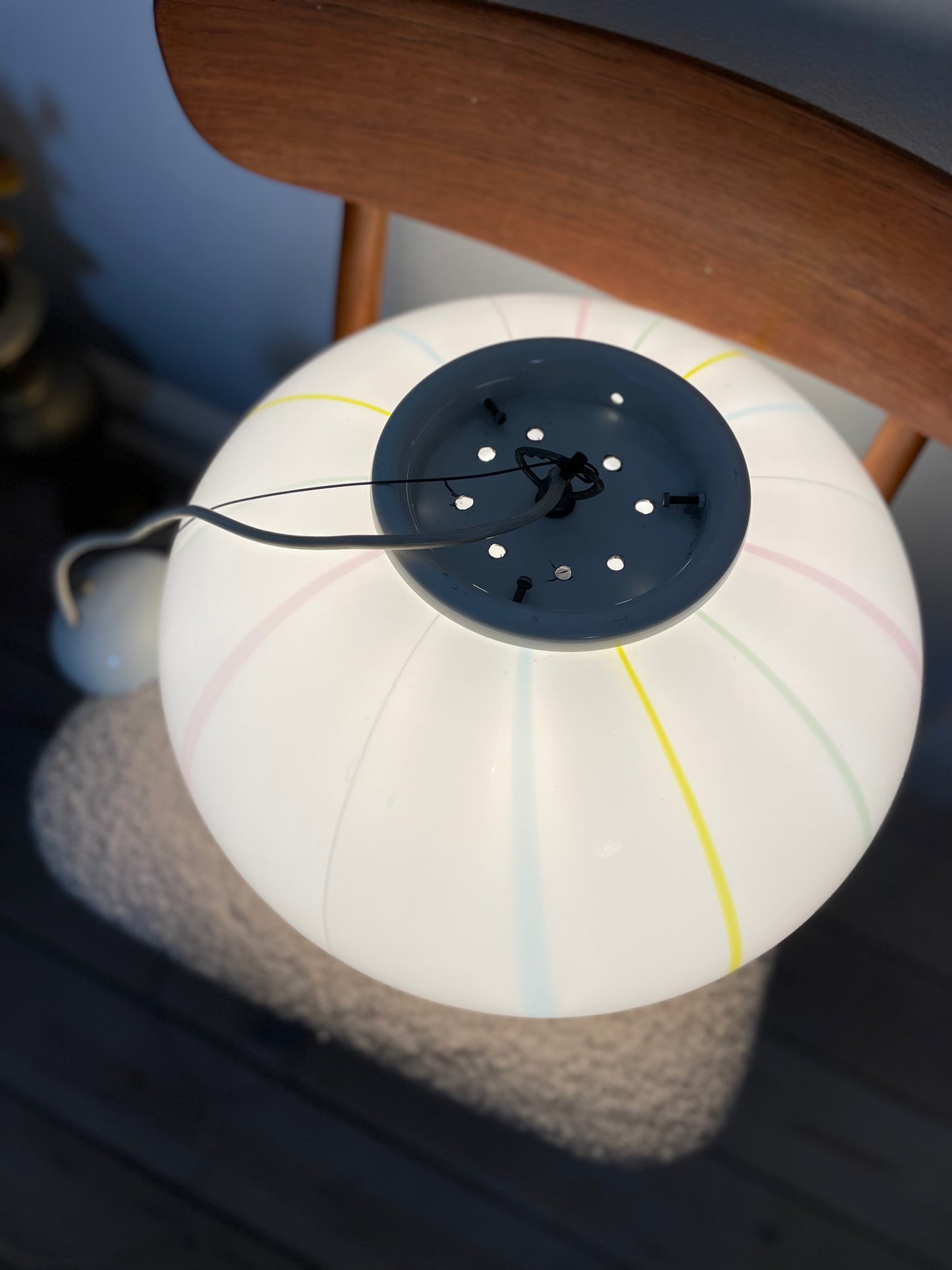 Vintage Murano lollipop loftlampe 40cm
