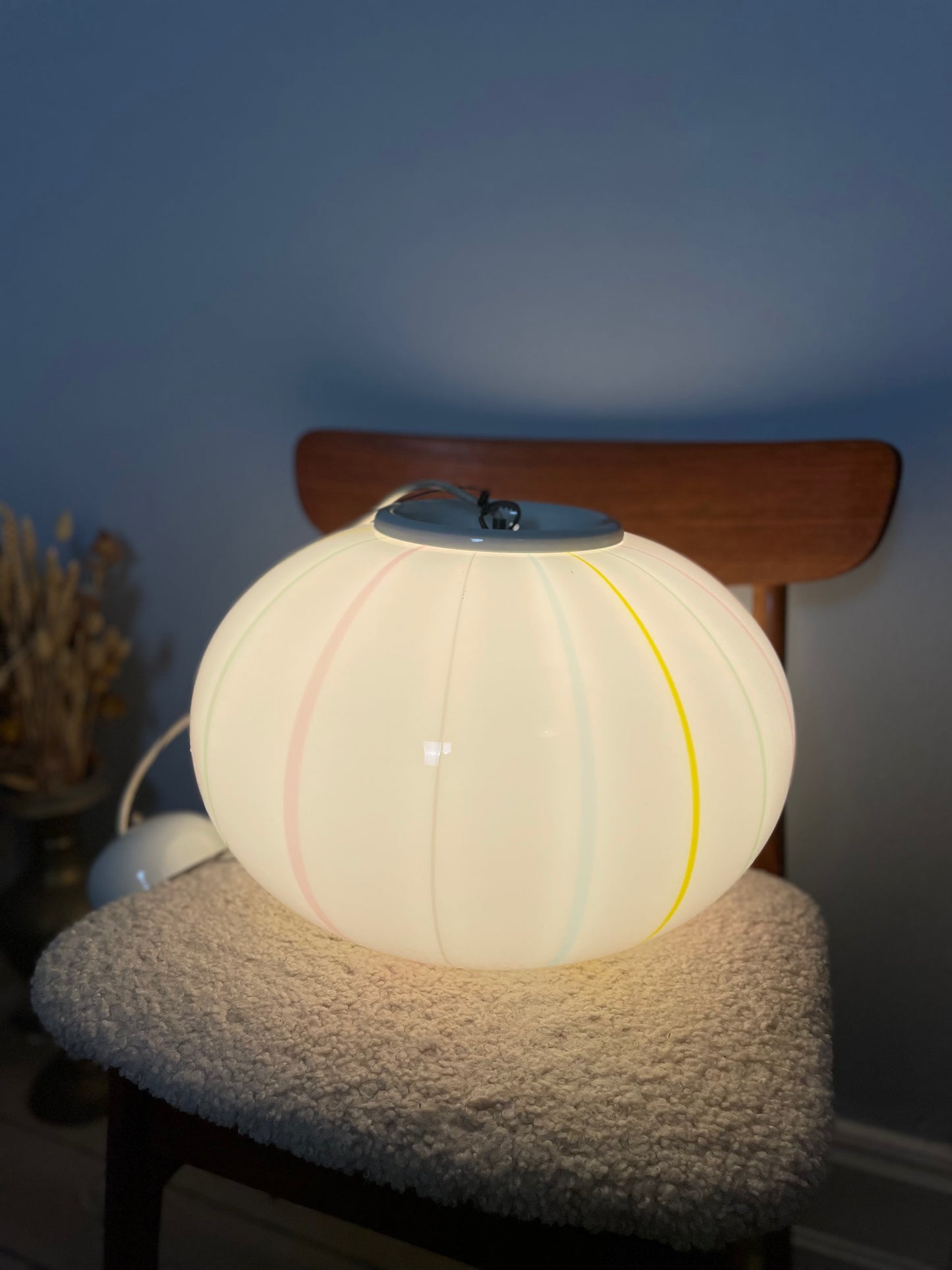 Vintage Murano lollipop loftlampe 40cm