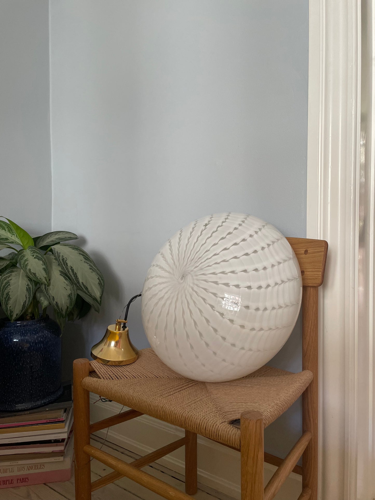 Vintage Murano peacock pendel 42cm