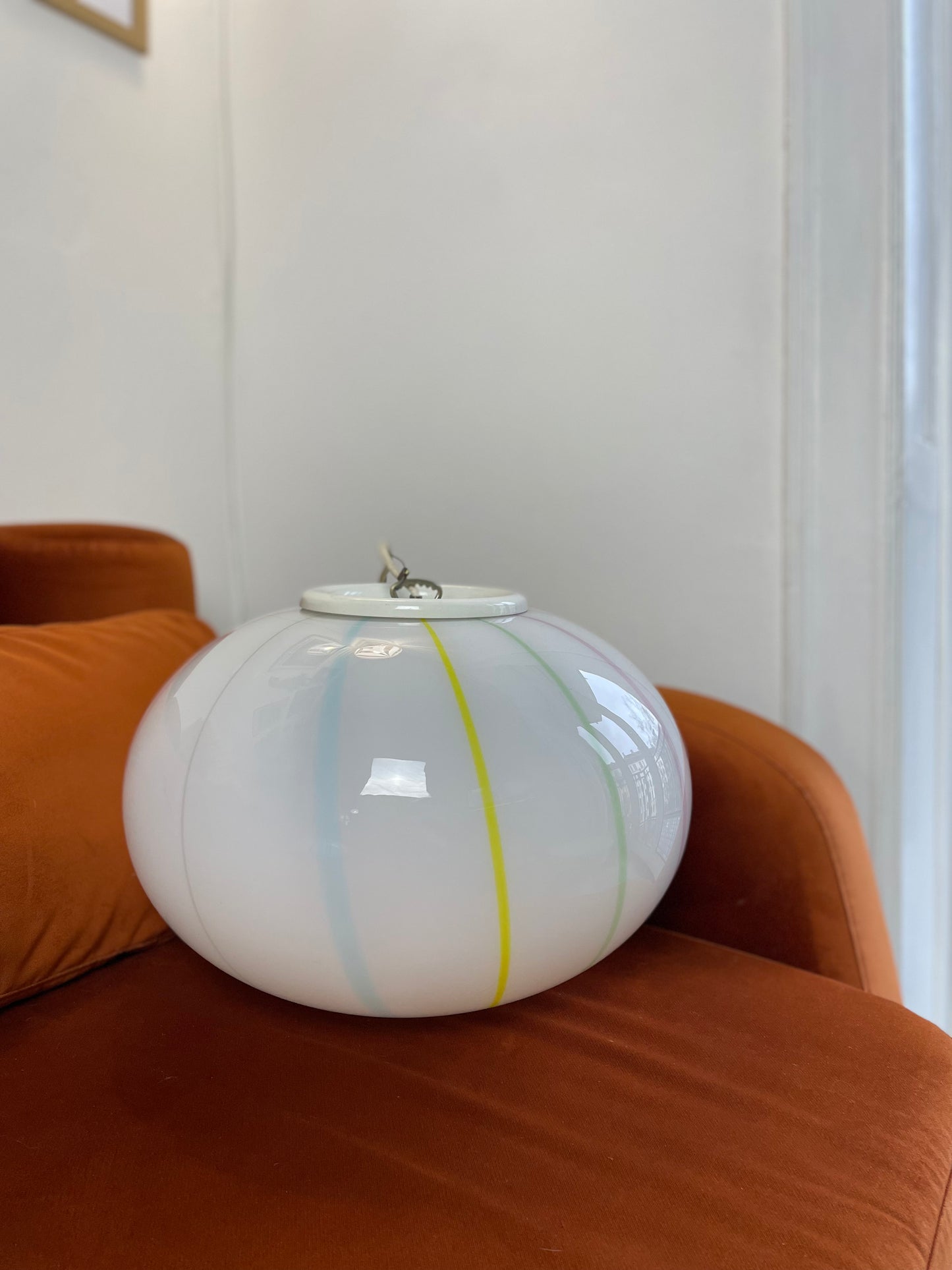 Vintage Murano lollipop loftlampe 40cm