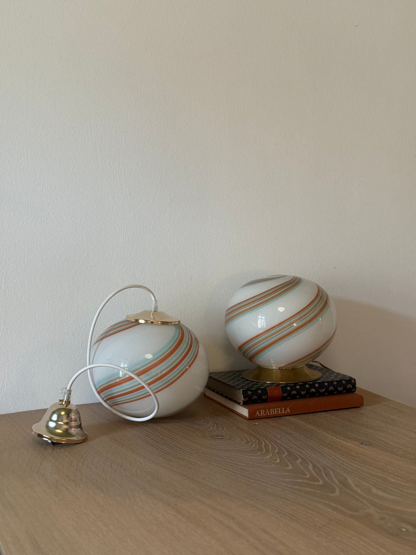 Flerfarvet Murano mini pendel
