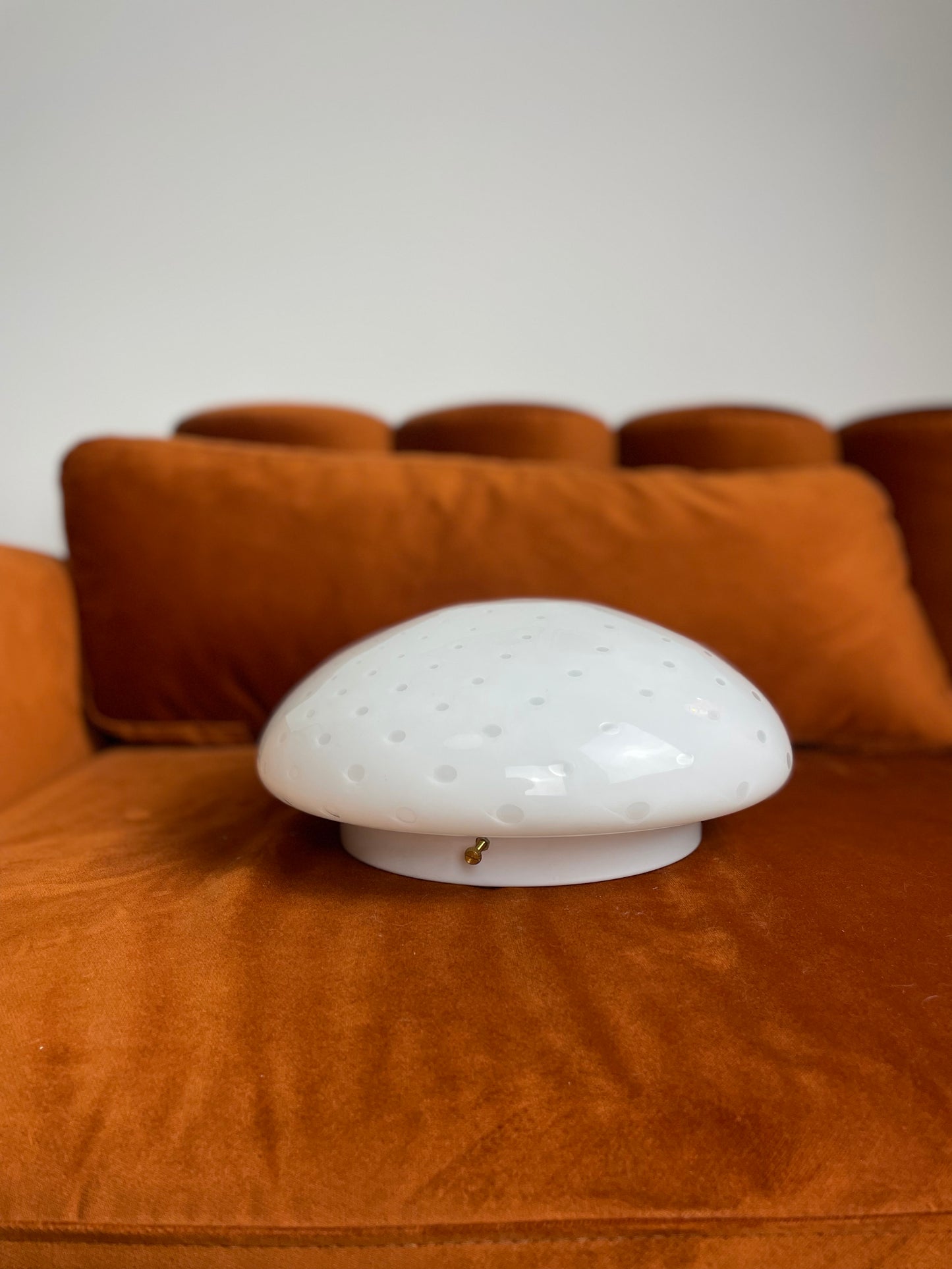 Vintage Vetri Murano 'hvid måne' væglampe 30cm