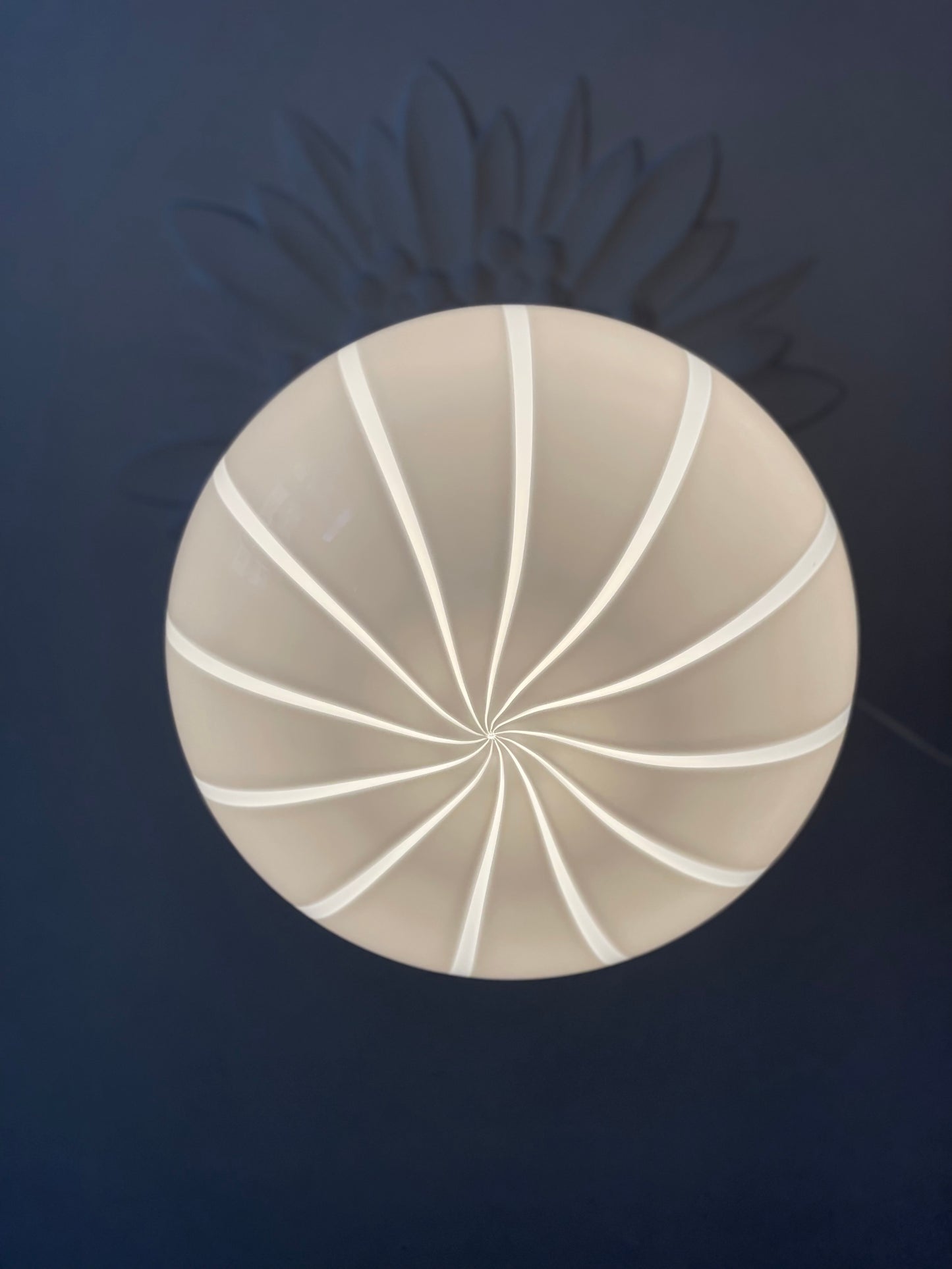 Vintage Murano loftlampe lodrette striber