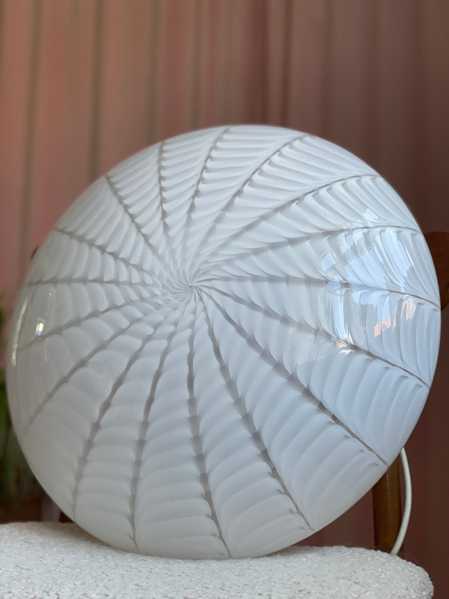 Mega vintage Murano peacock plafond 48cm