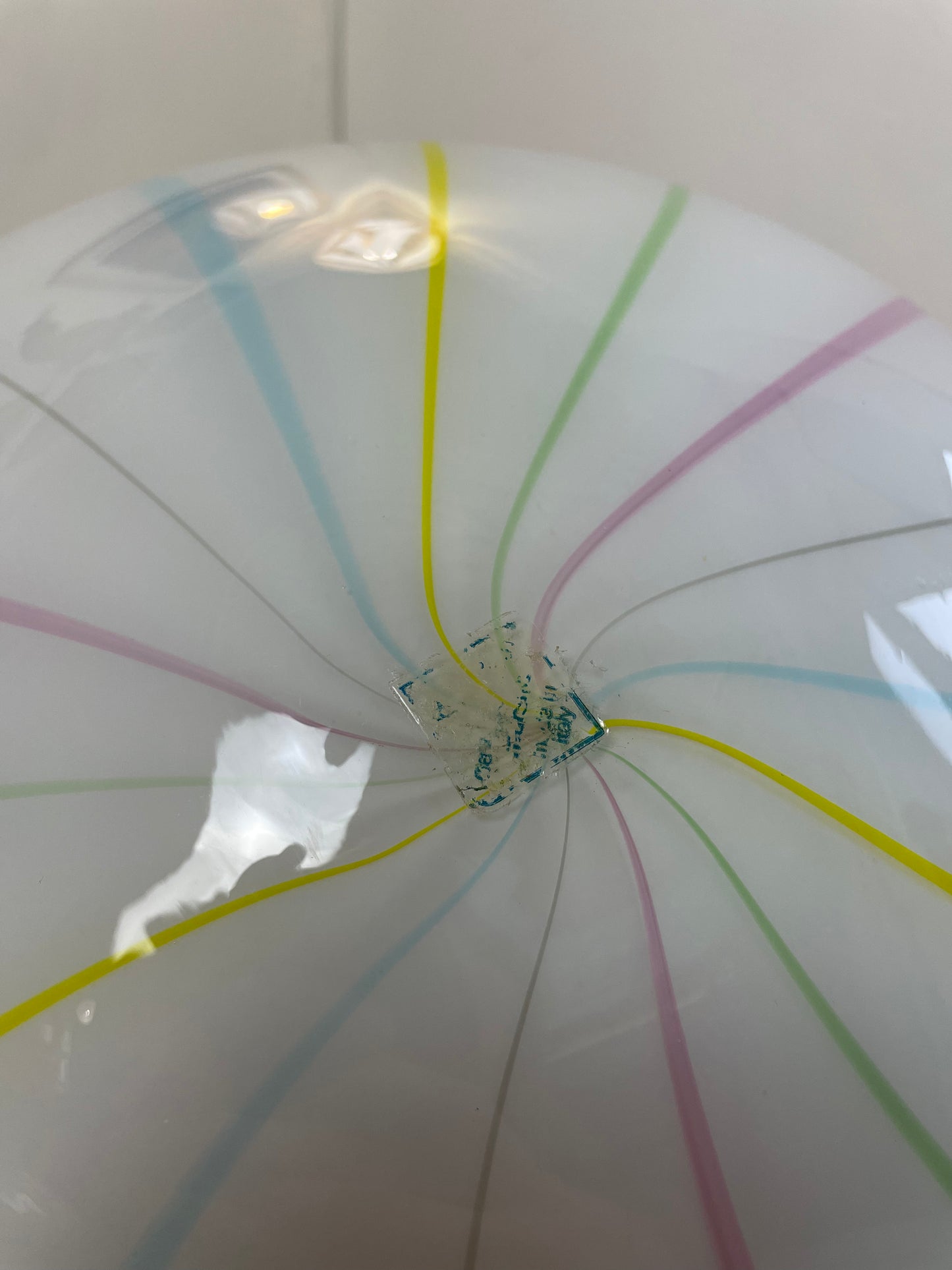 Vintage Murano lollipop loftlampe 40cm