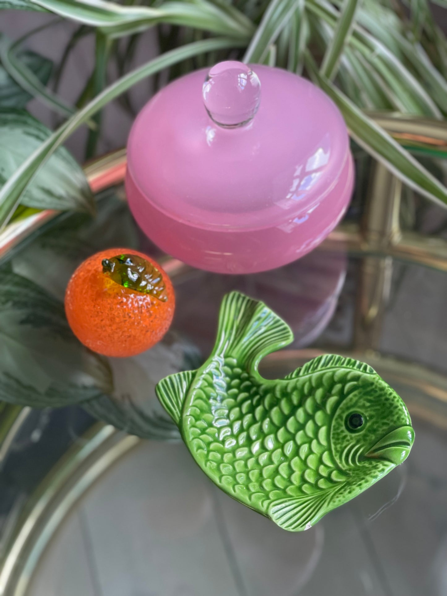 Green fish dish