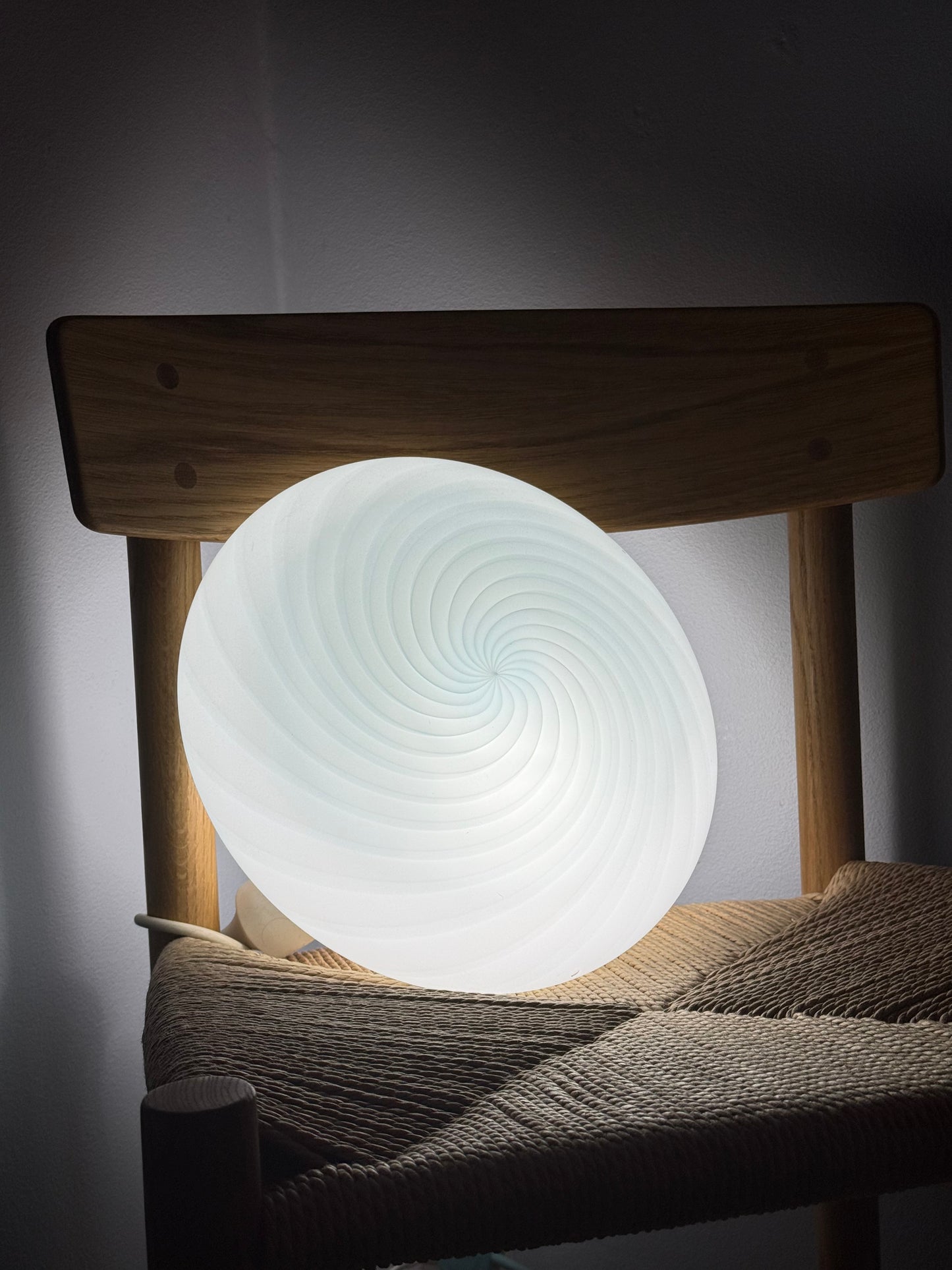 Lyseblå vintage murano plafond 30cm (2 tilgængelig)