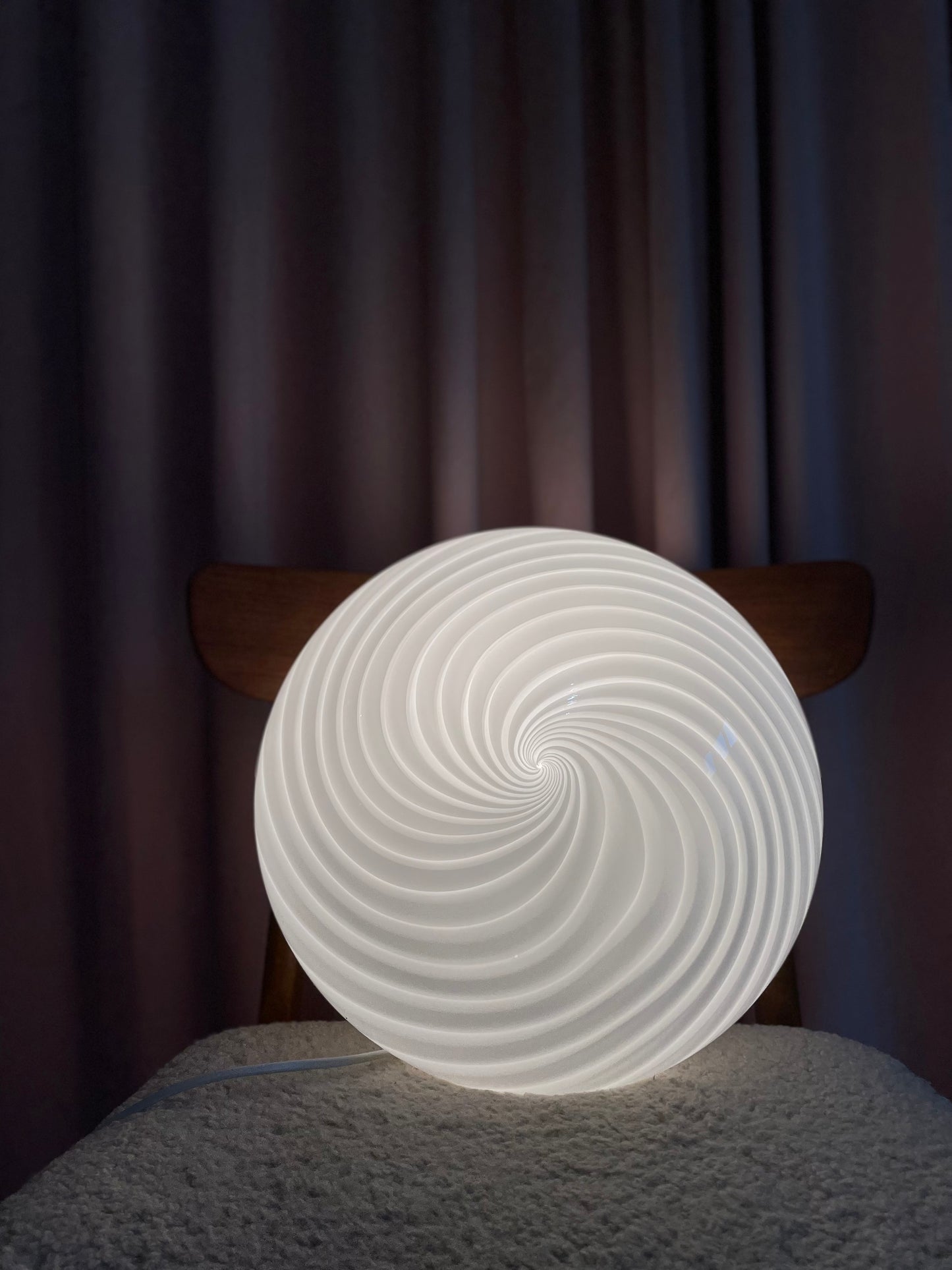 Vintage Murano plafond 38cm med krom base