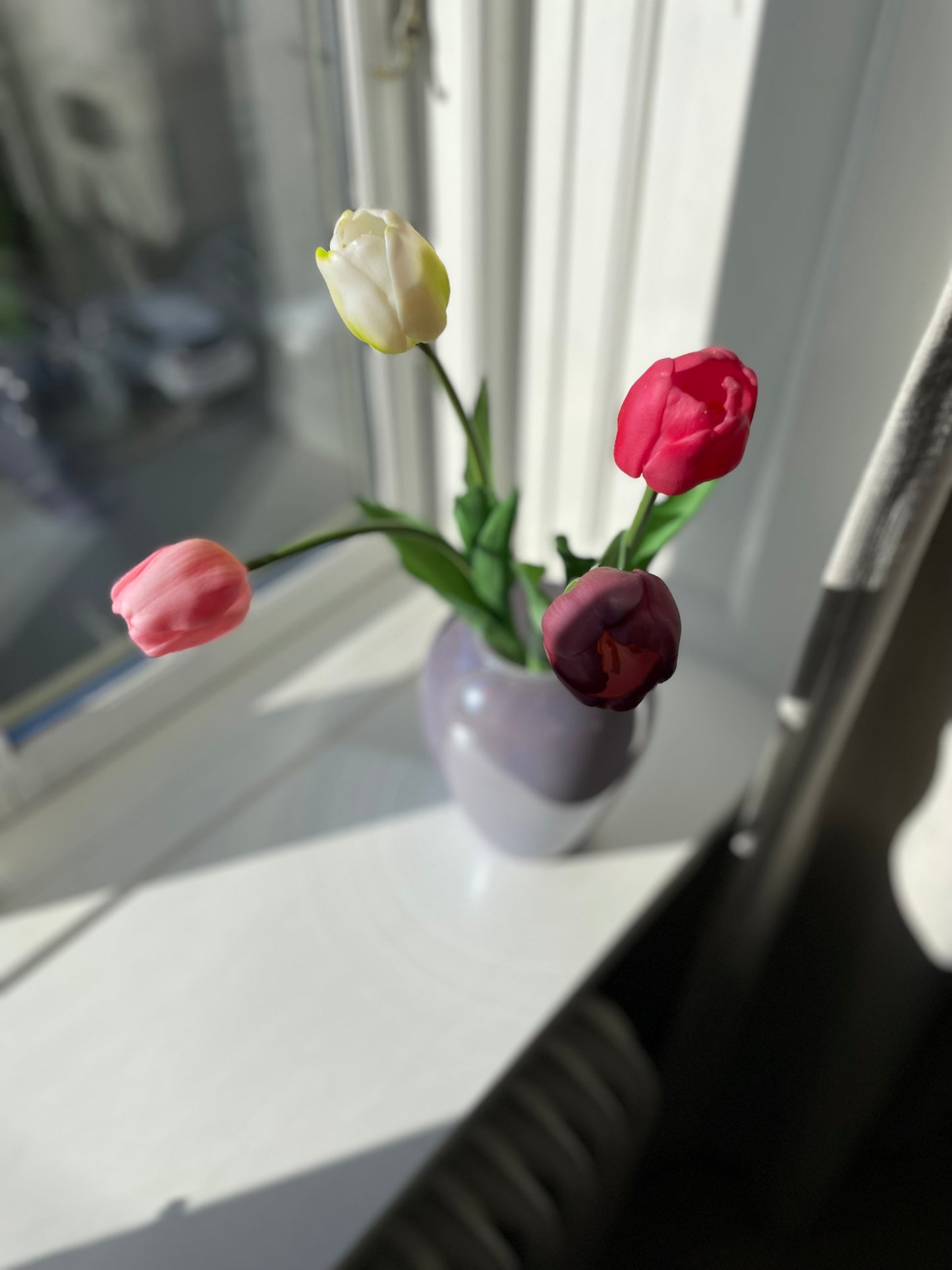 Lilla vase i perlemor