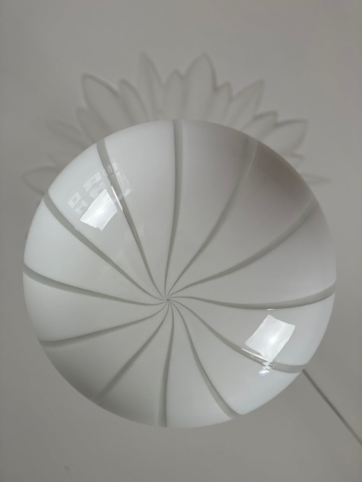 Vintage Murano loftlampe lodrette striber