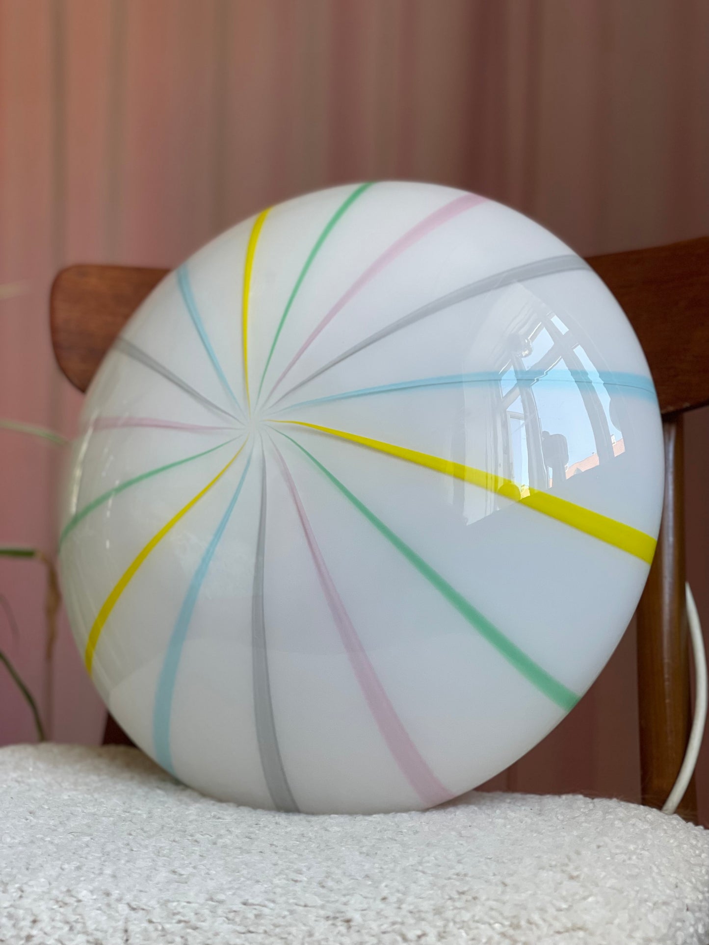 Vintage Murano candy væglampe