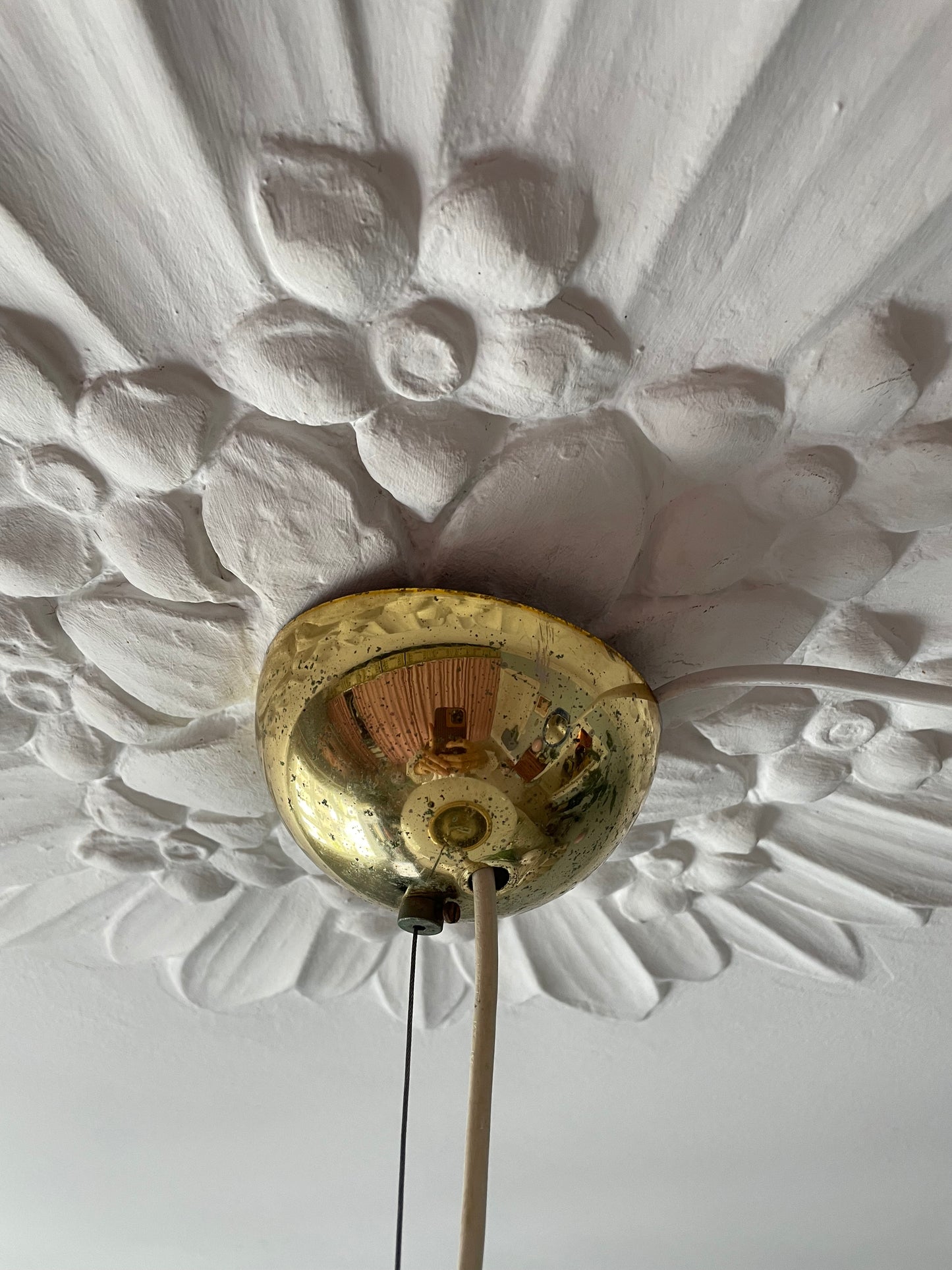 Vintage Murano loftlampe hvid