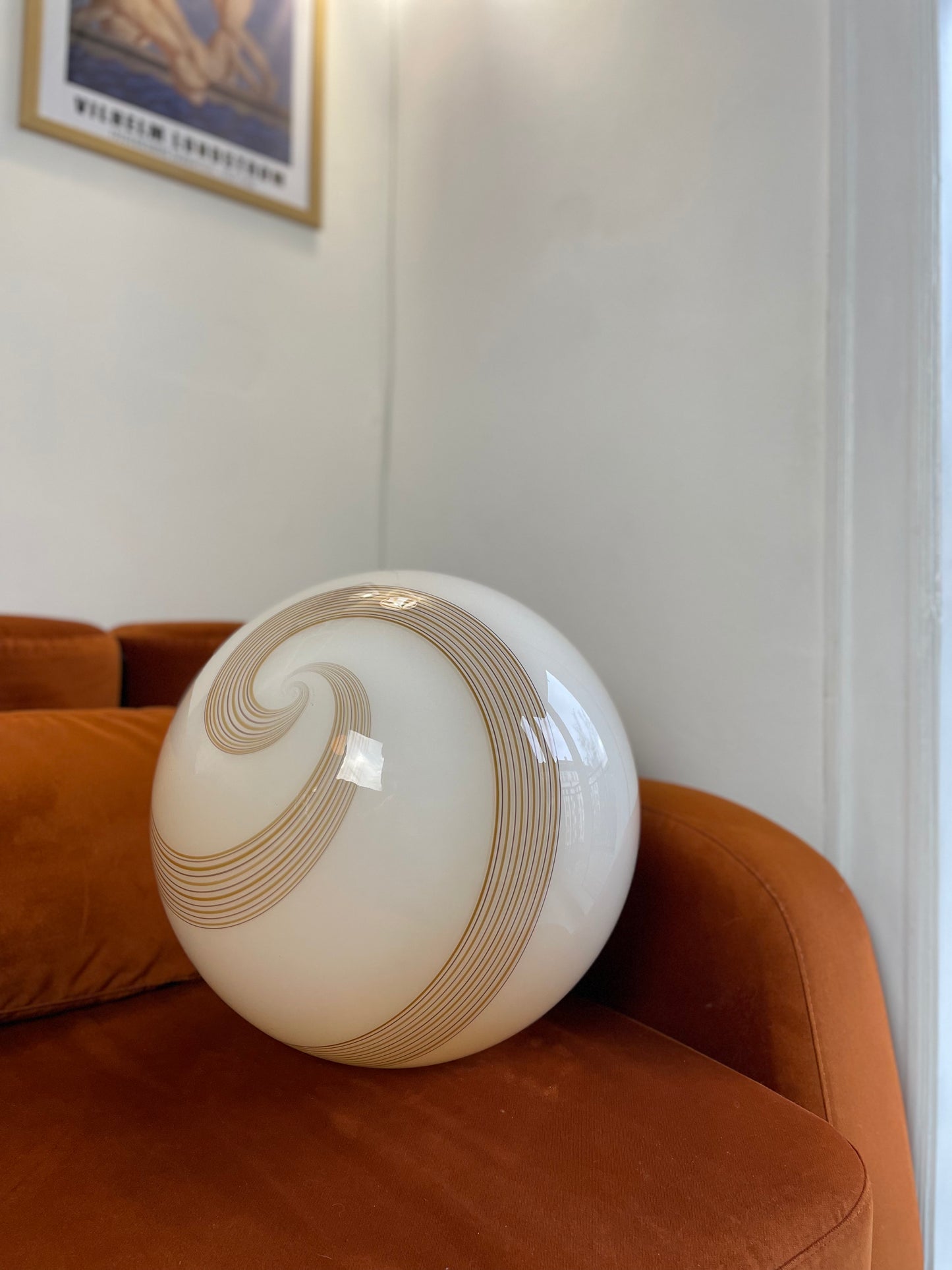 Vintage Murano karamel loftlampe 40cm