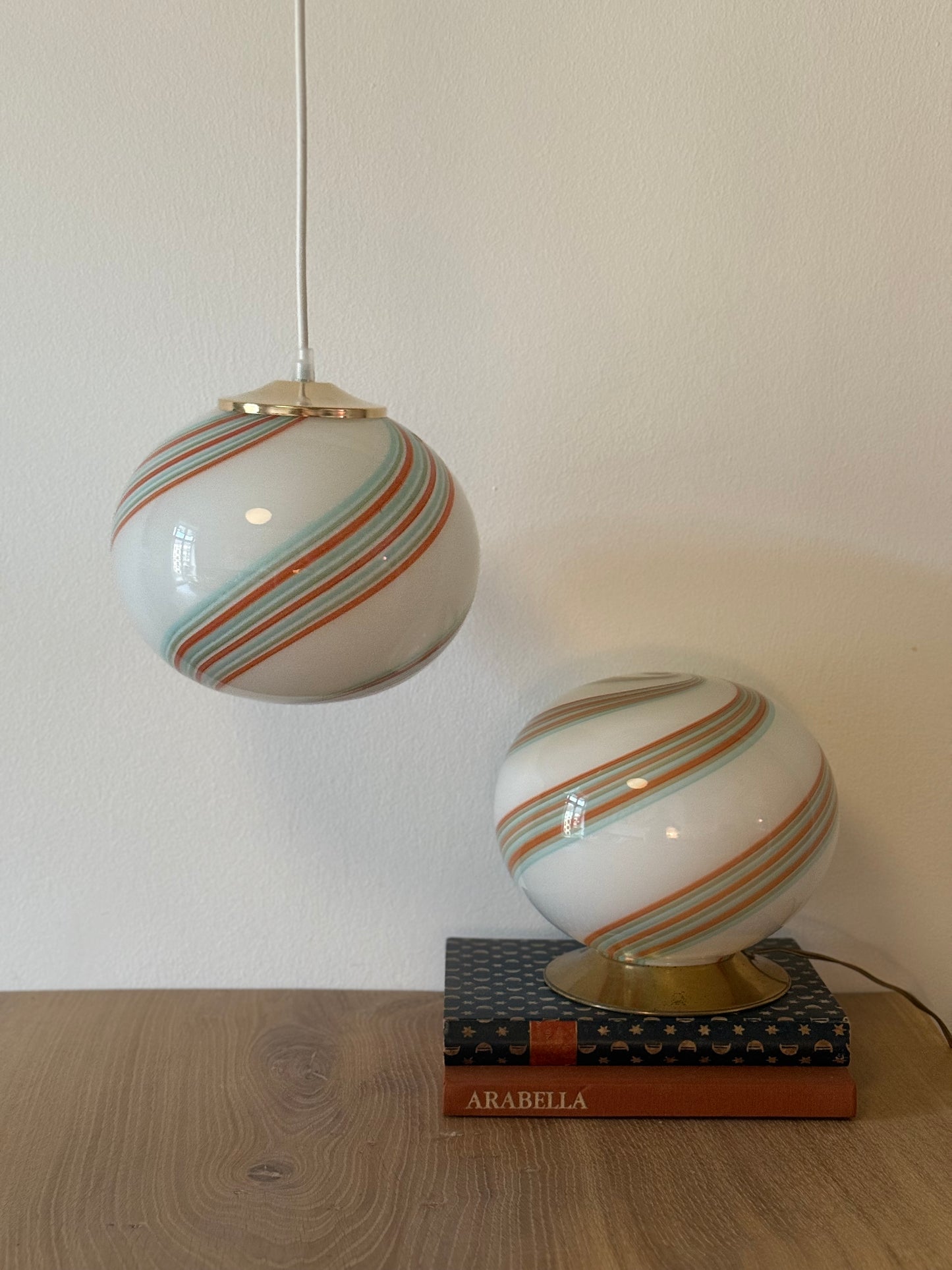 Flerfarvet Murano mini pendel
