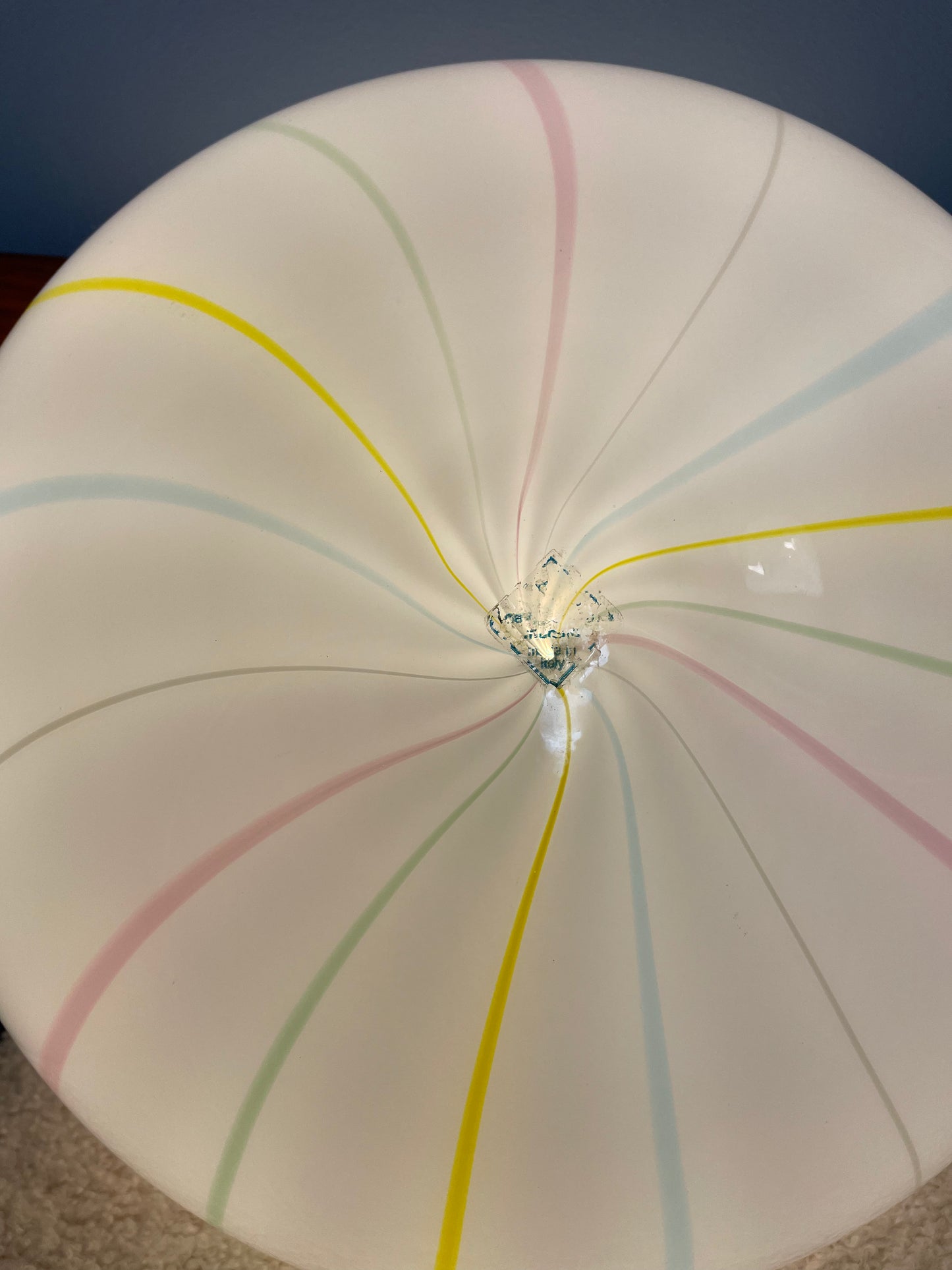 Vintage Murano lollipop loftlampe 40cm