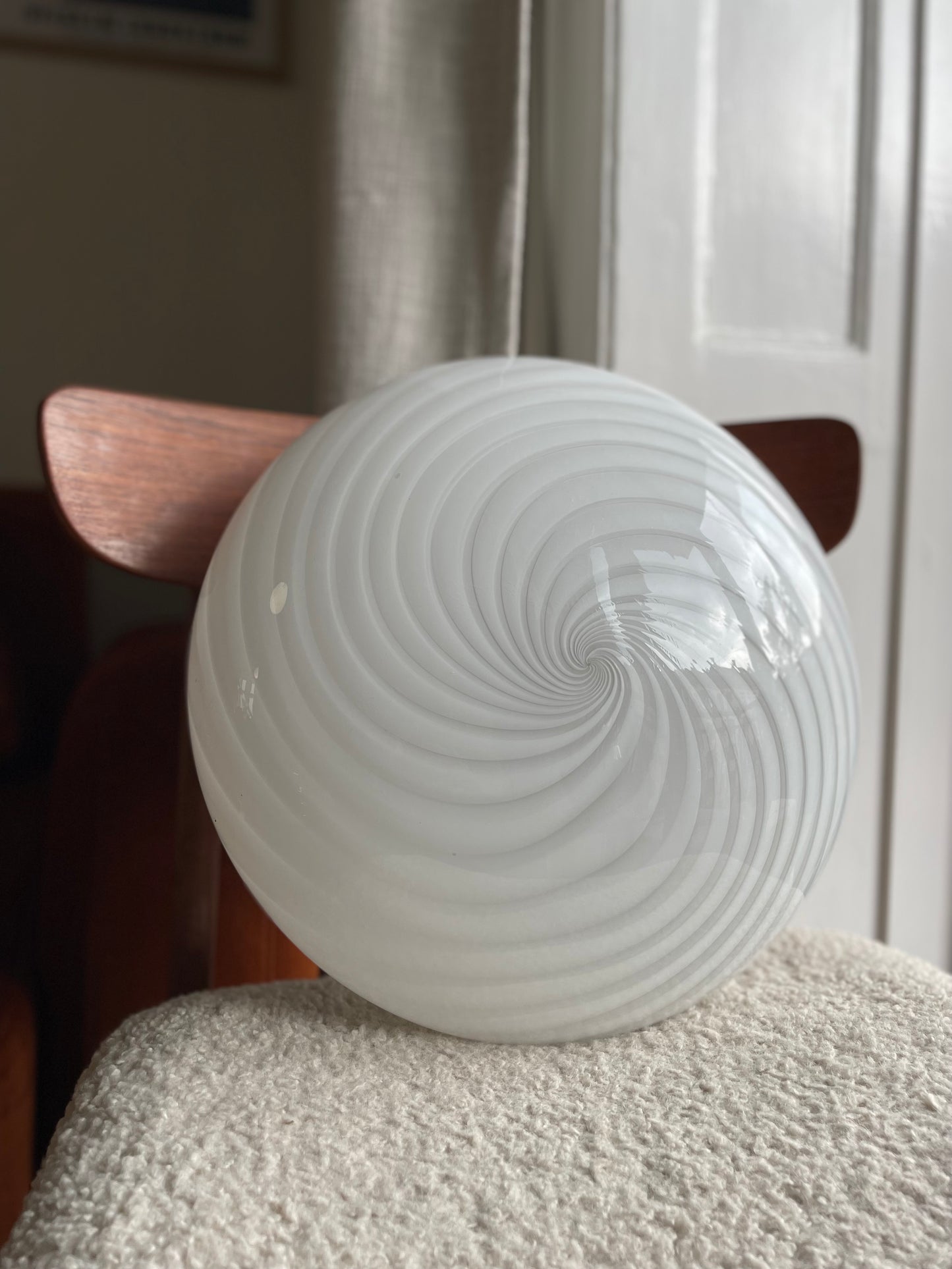 Vintage Murano plafond 38cm med krom base