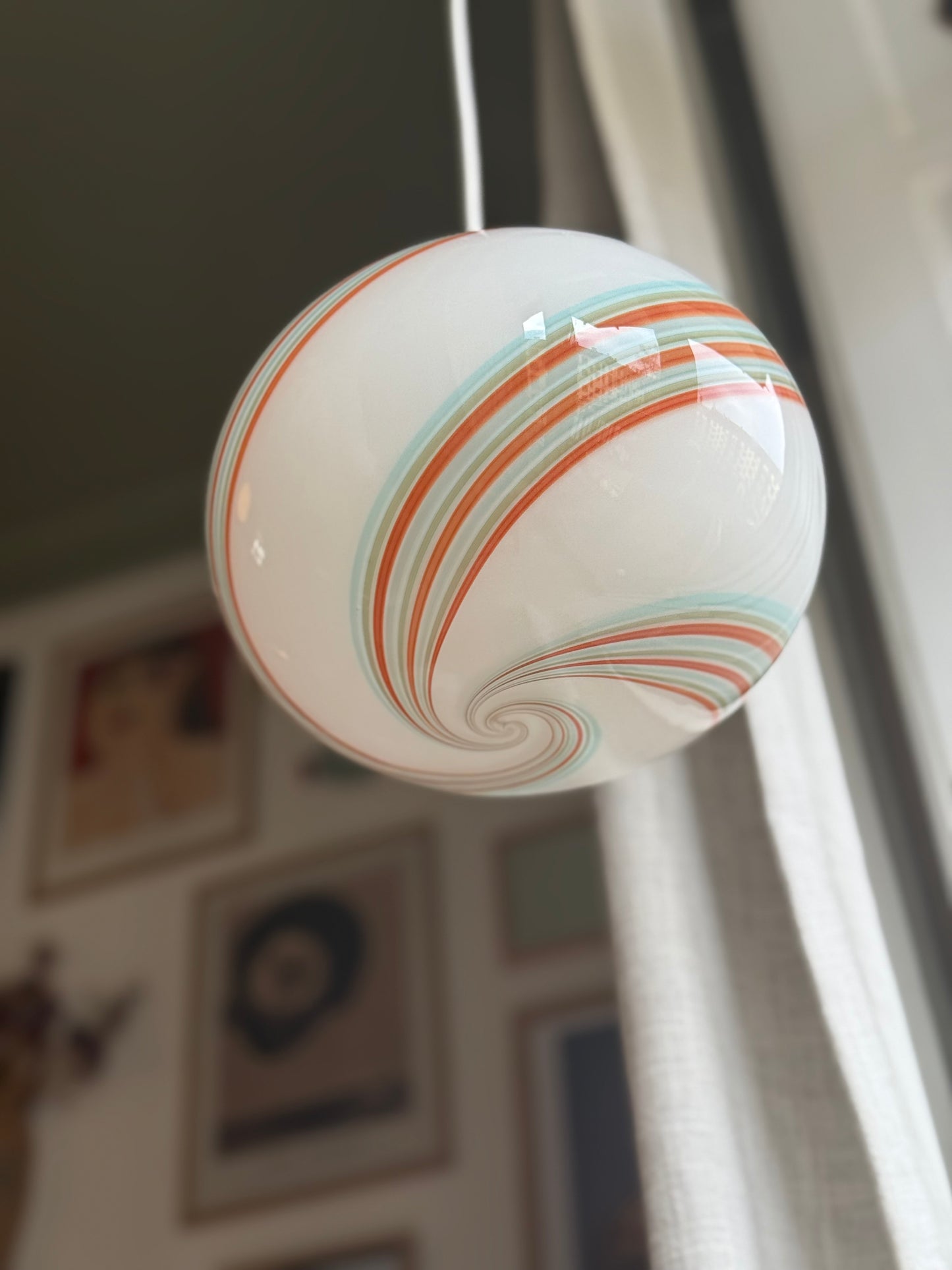 Flerfarvet Murano mini pendel