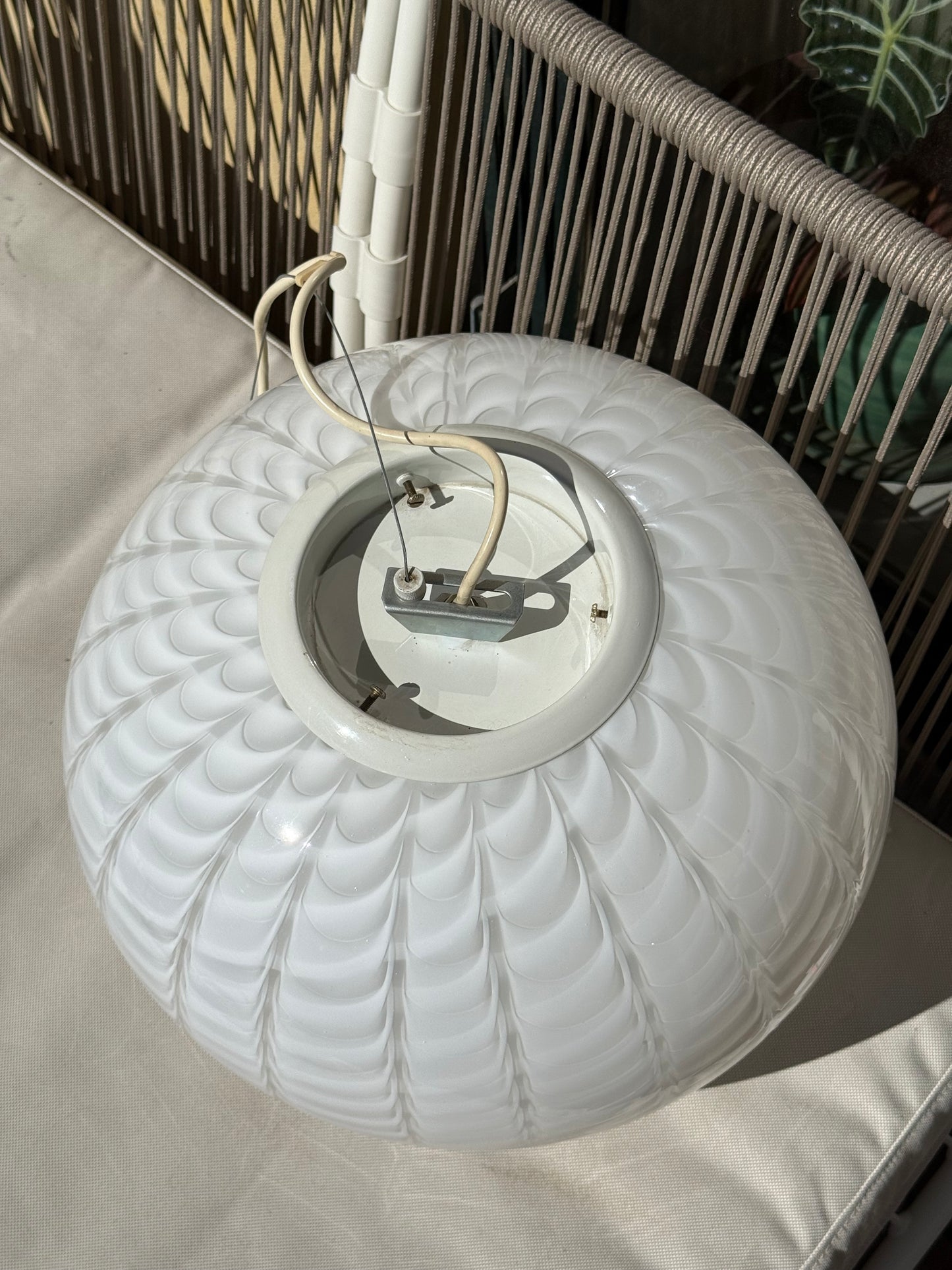 Vintage Murano peacock loftlampe 42cm