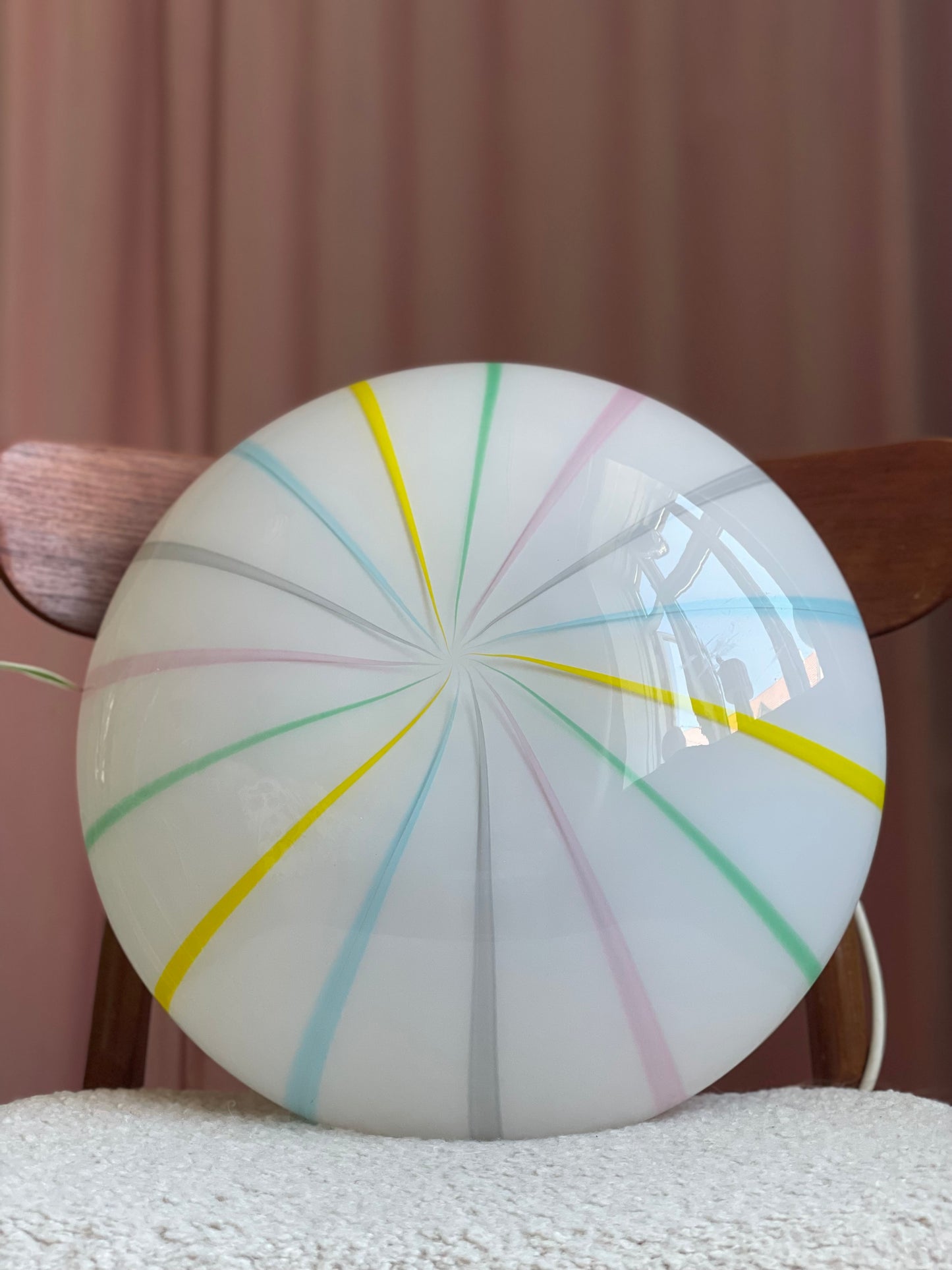Vintage Murano candy væglampe
