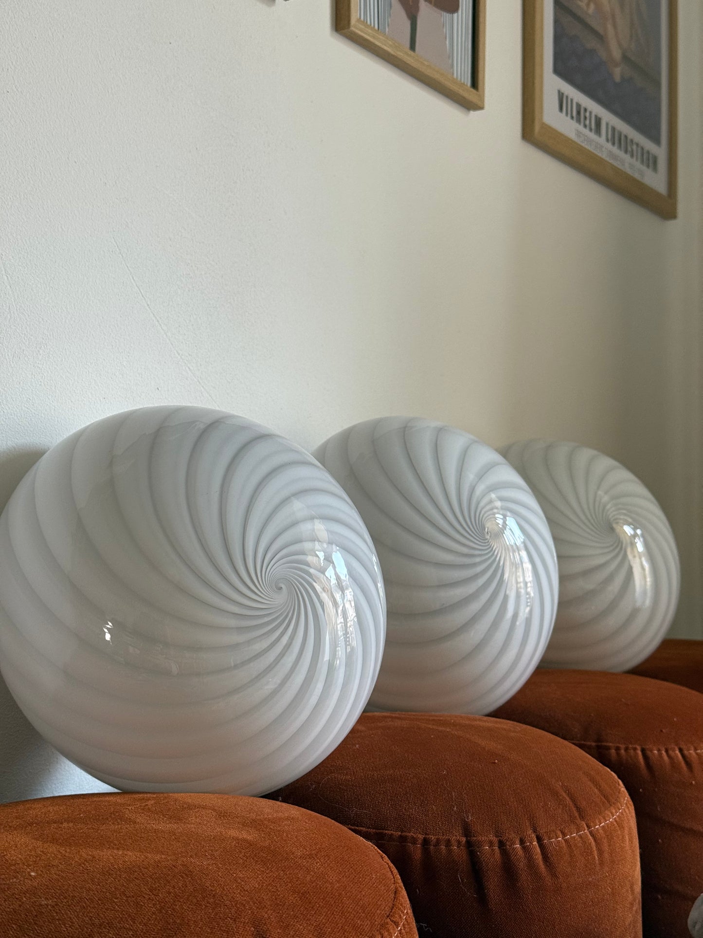Flad vintage murano mini pendel