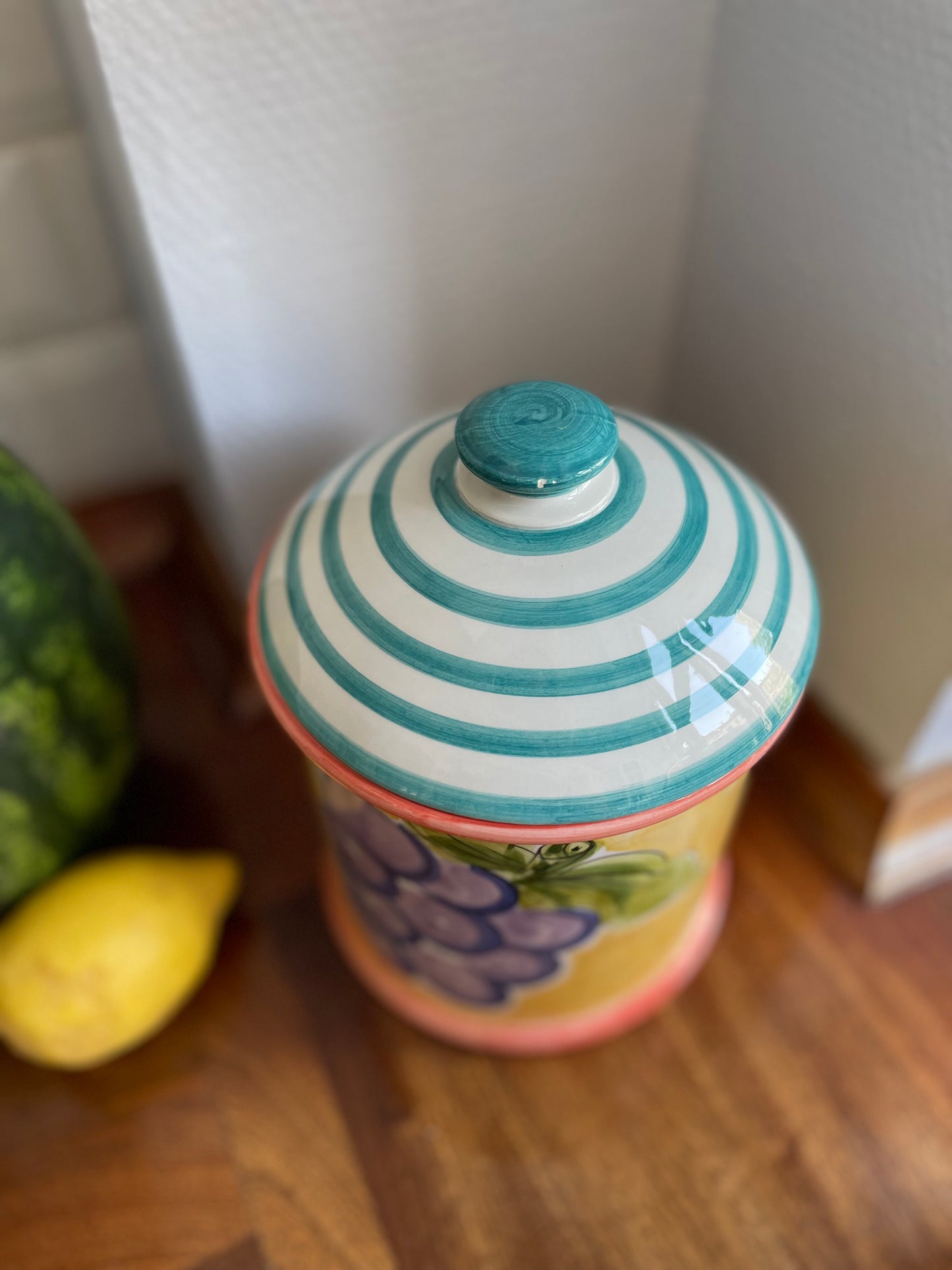 Portuguese jar with grapes