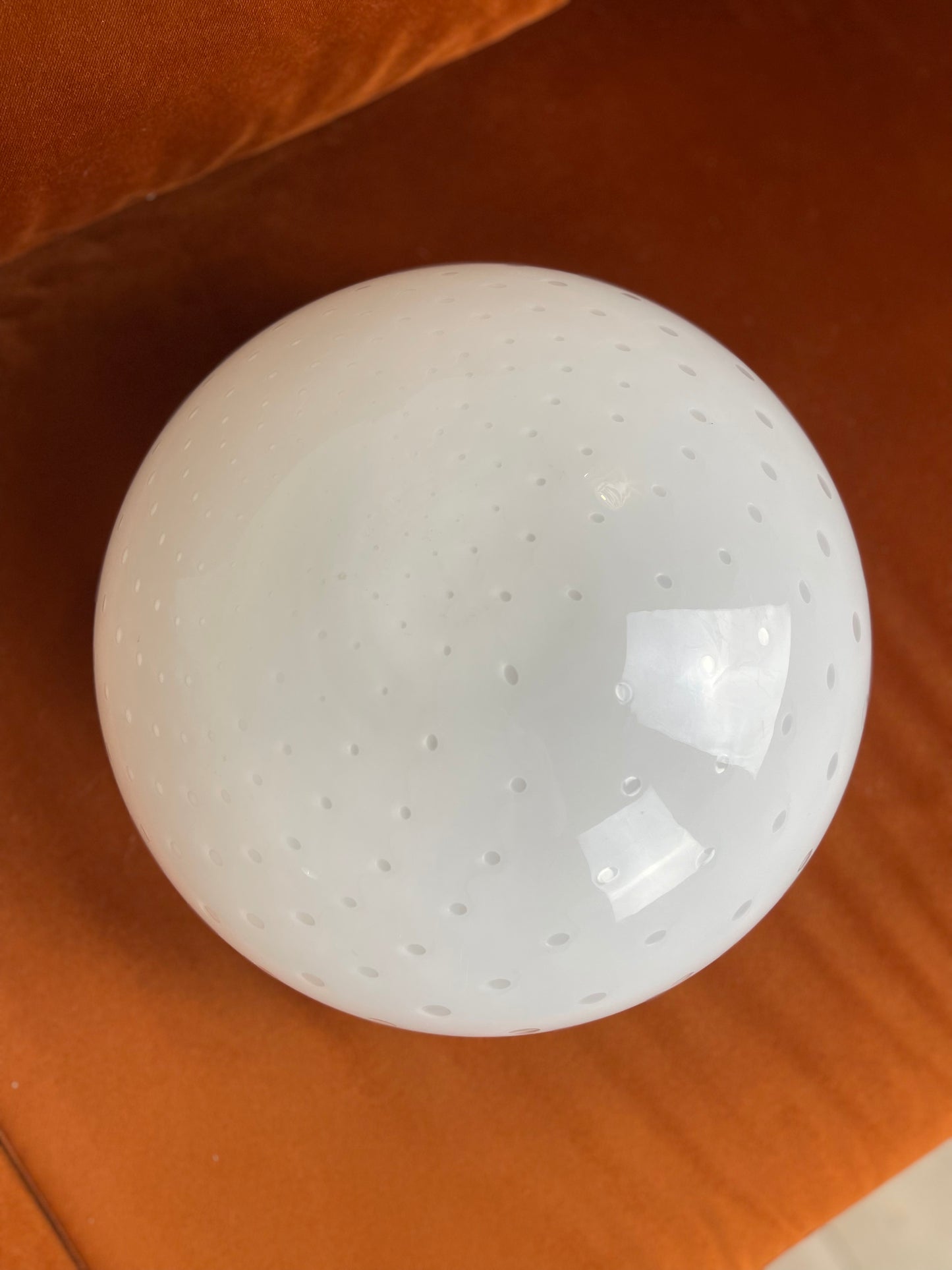 Vintage Vetri Murano 'hvid måne' væglampe 30cm