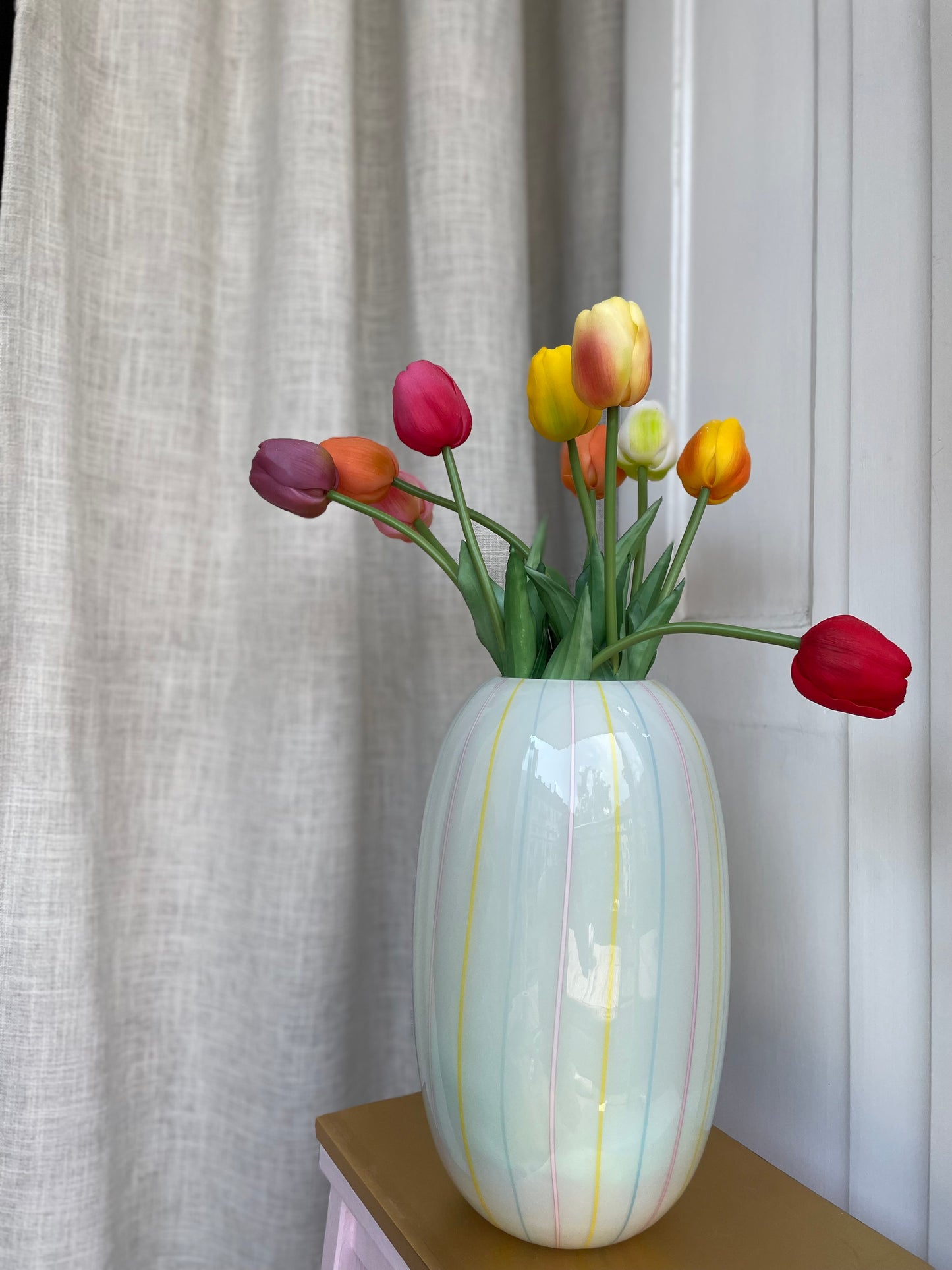 Vintage Murano stribet vase