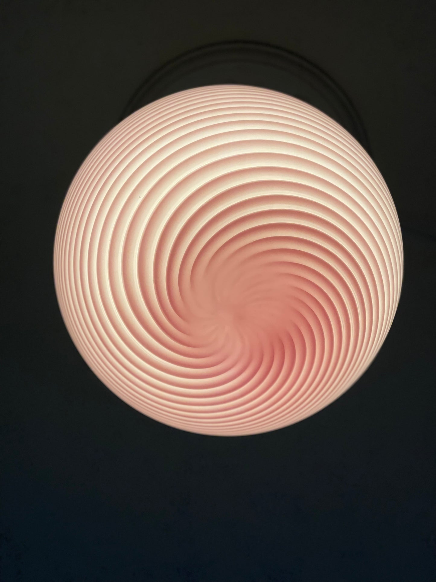Vintage Murano bubblegum pendel 40cm