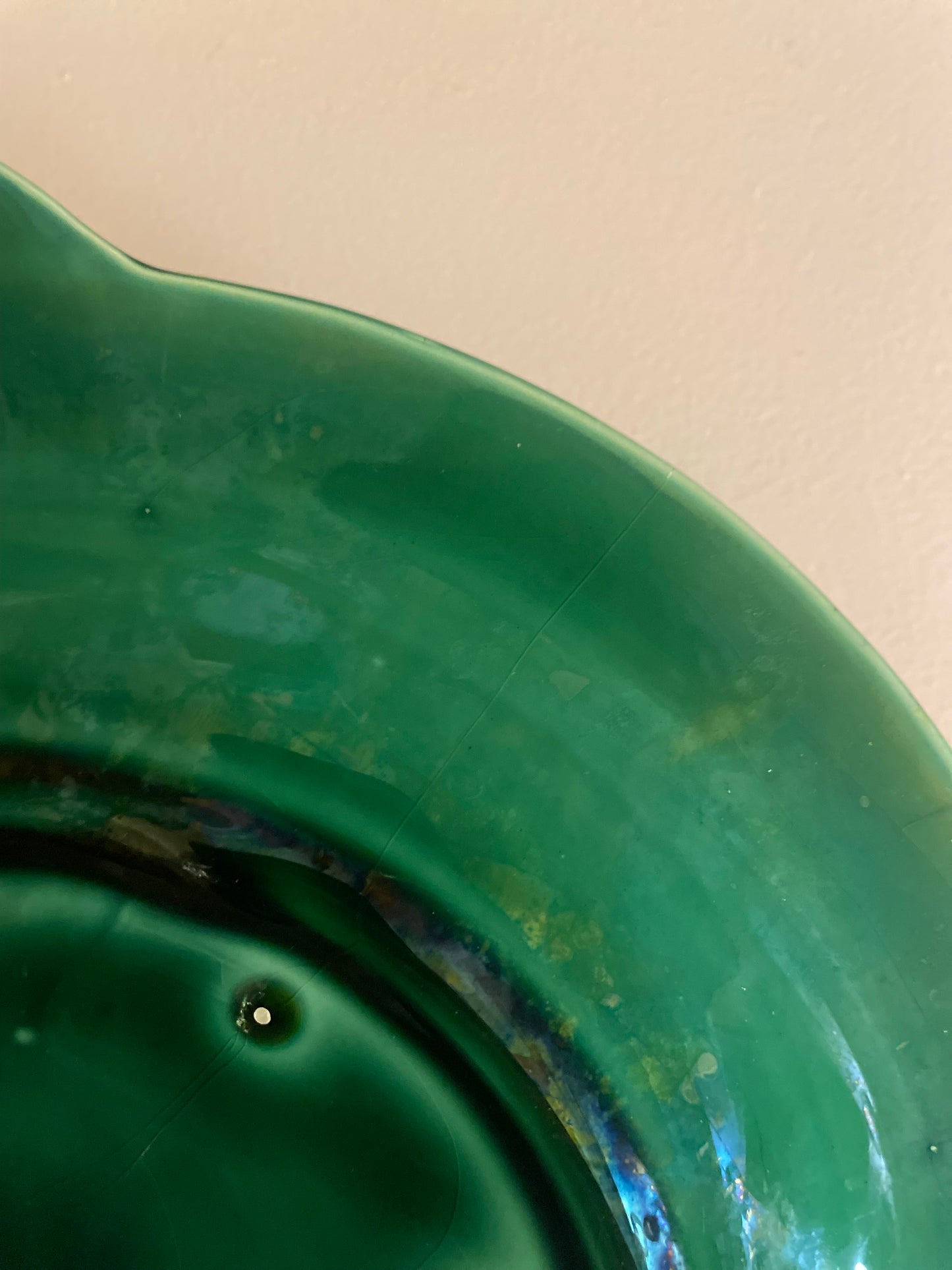 Green sarreguemines fish plates