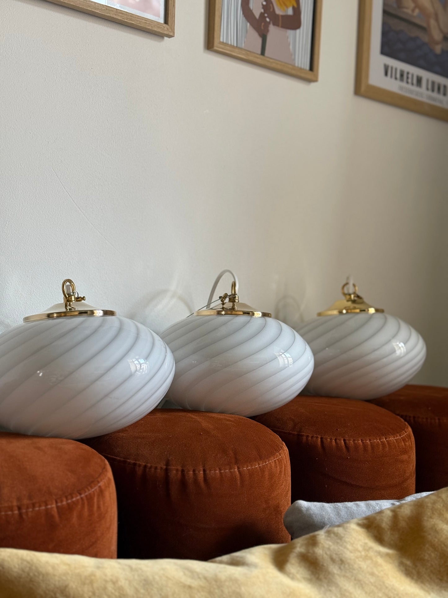 Flad vintage murano mini pendel