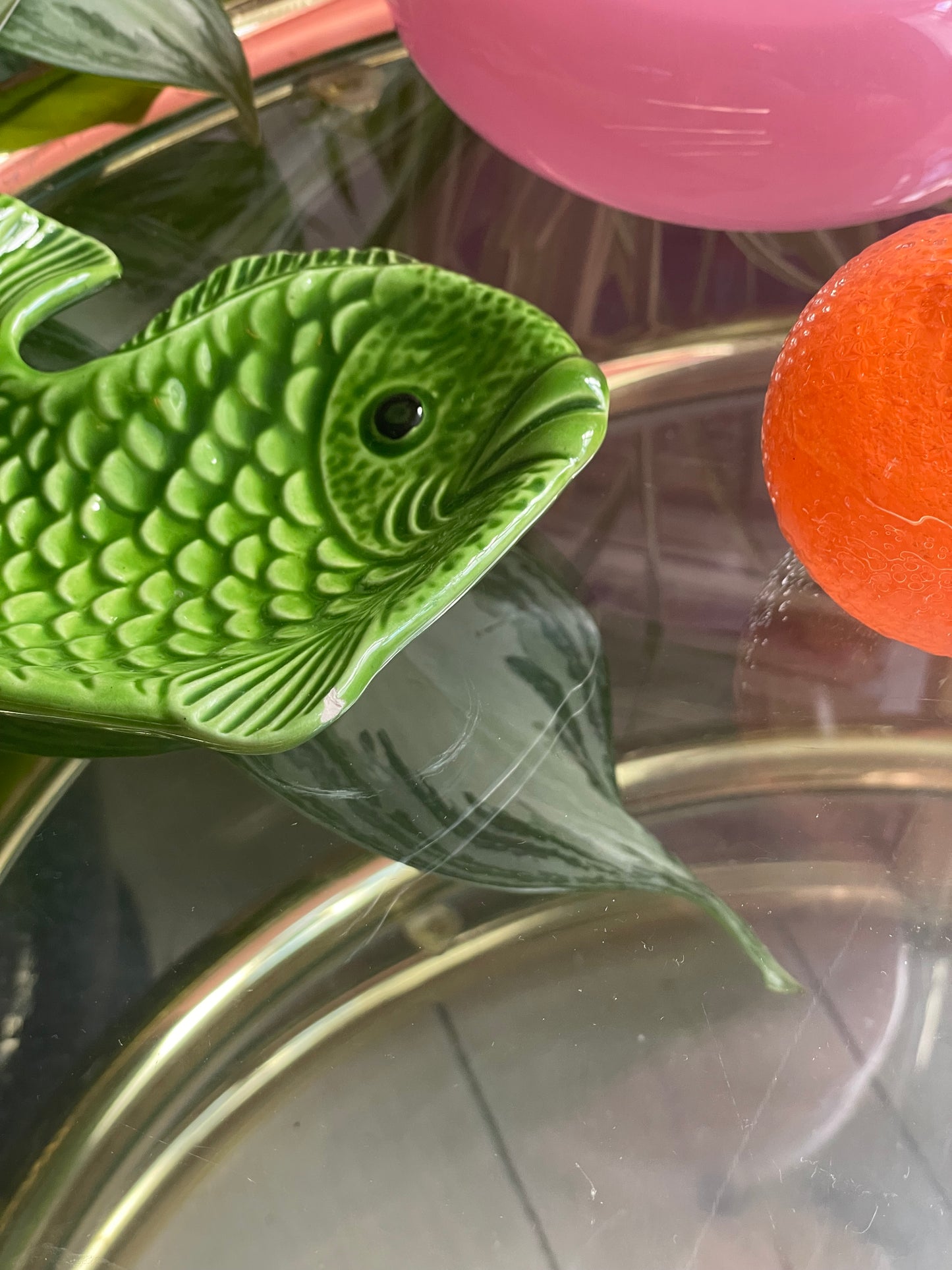 Green fish dish