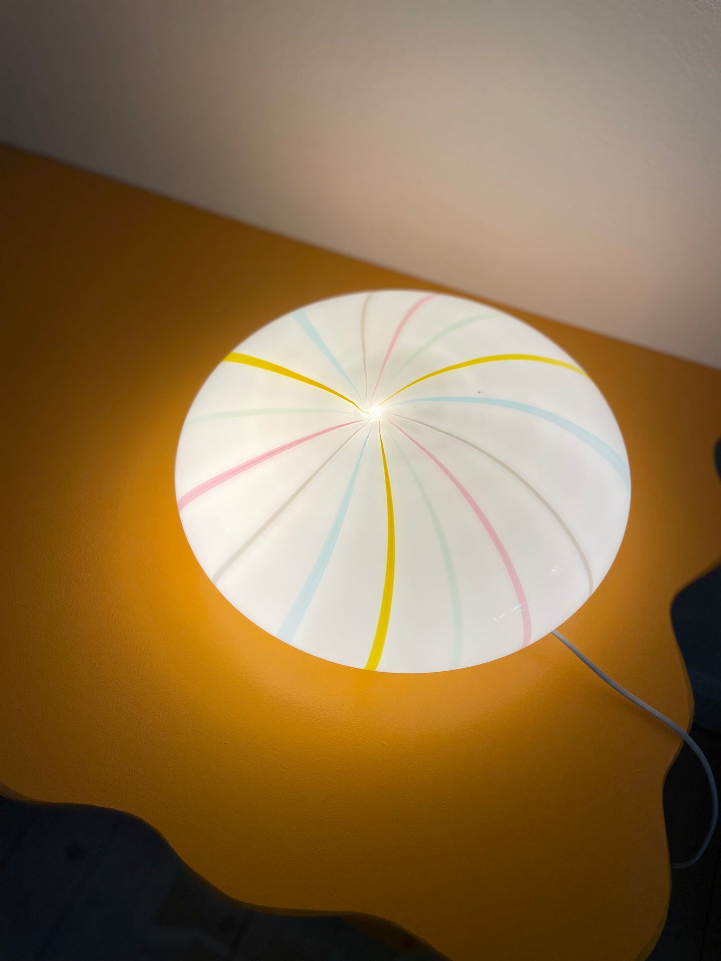 Vintage Murano candy væglampe 38cm