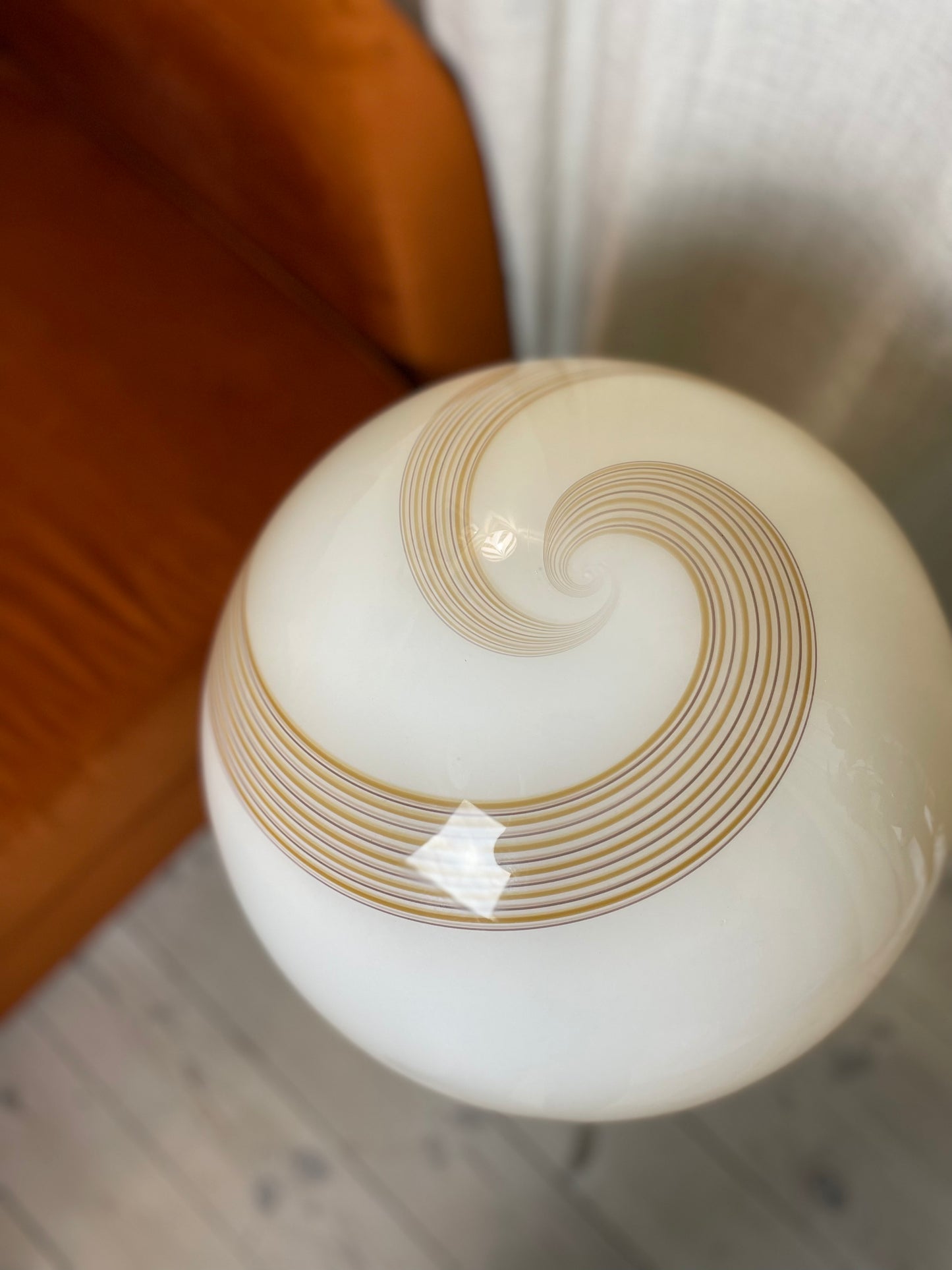 Vintage Murano karamel loftlampe 40cm