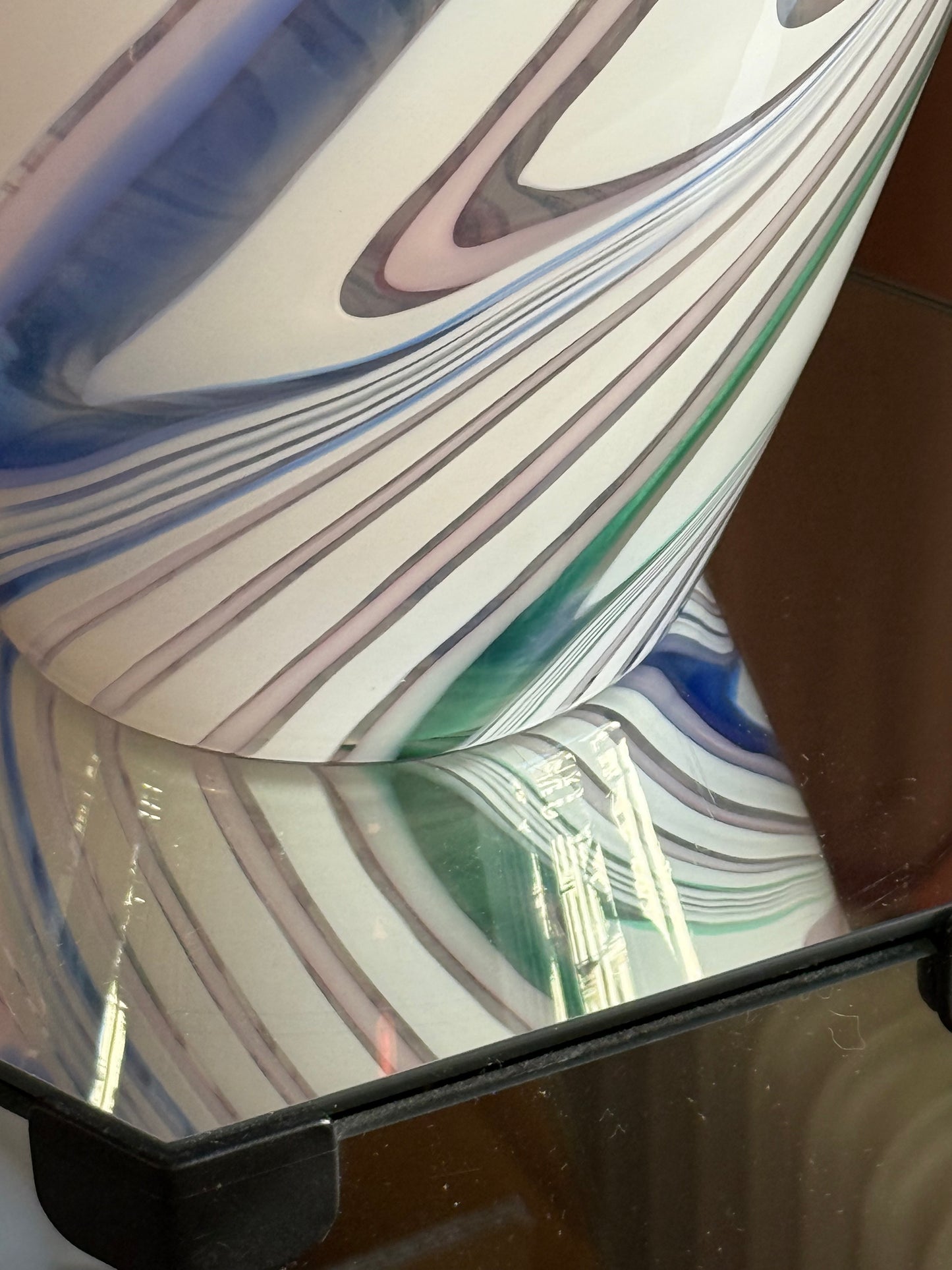 Vintage Murano Michielotto regnbue glasvase