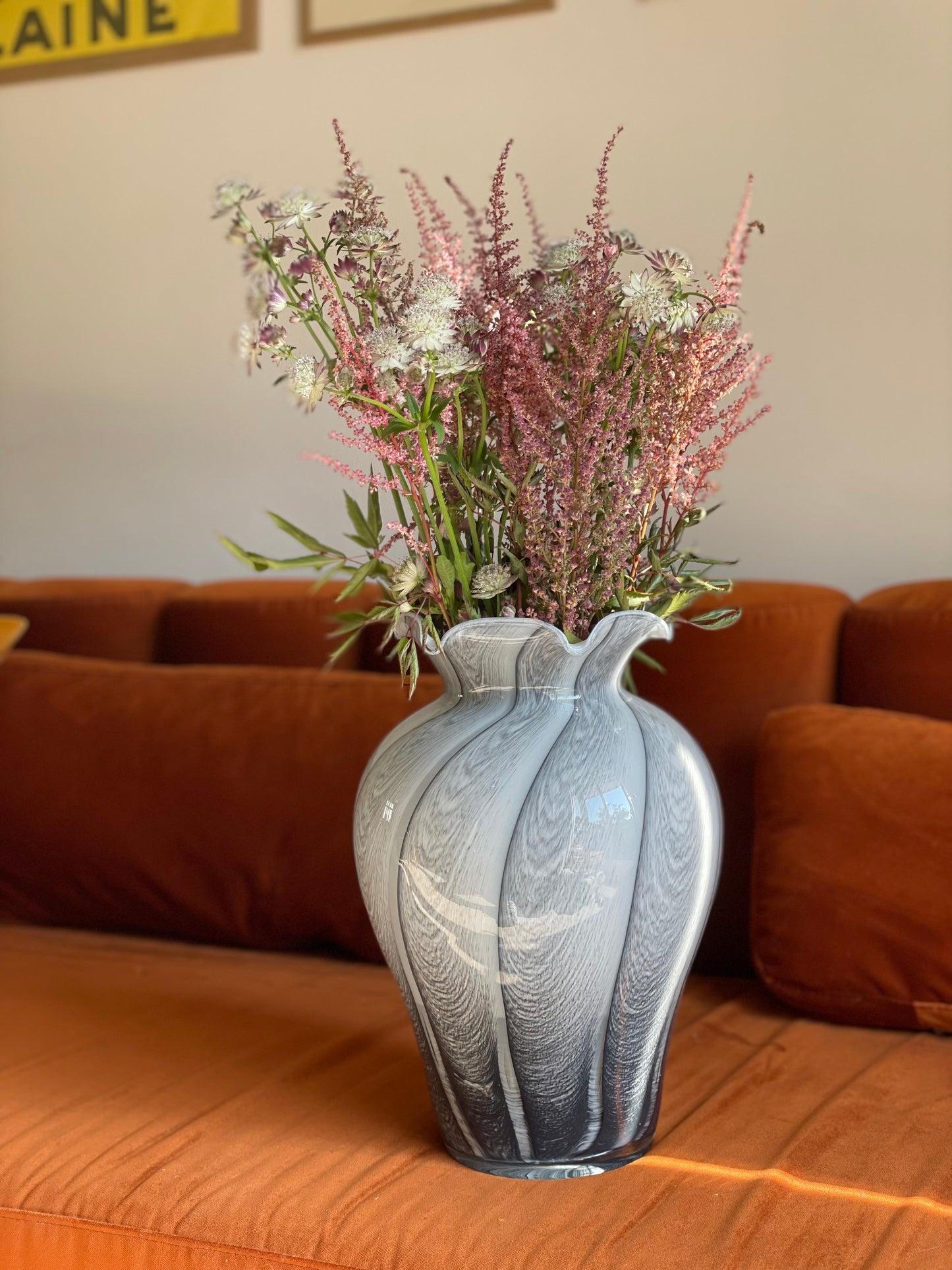 Murano vase i grå nuancer