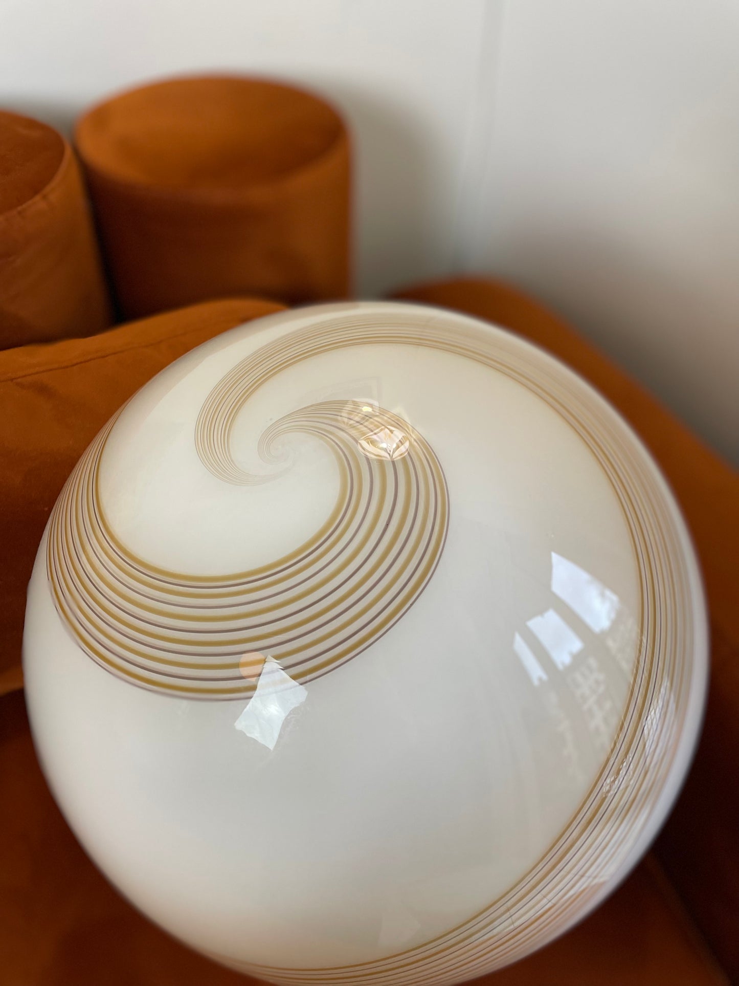 Vintage Murano karamel loftlampe 40cm