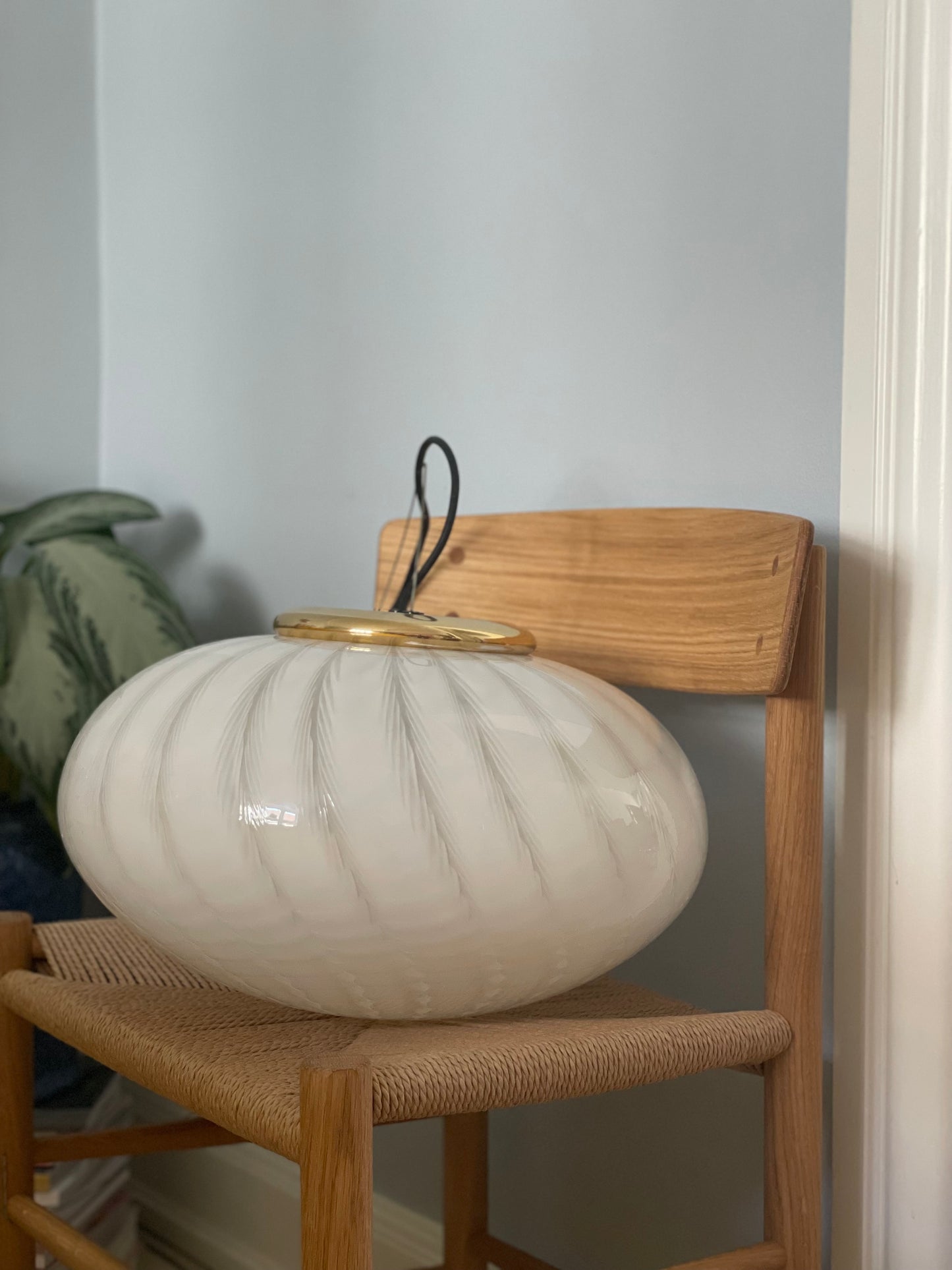 Vintage Murano peacock pendel 42cm