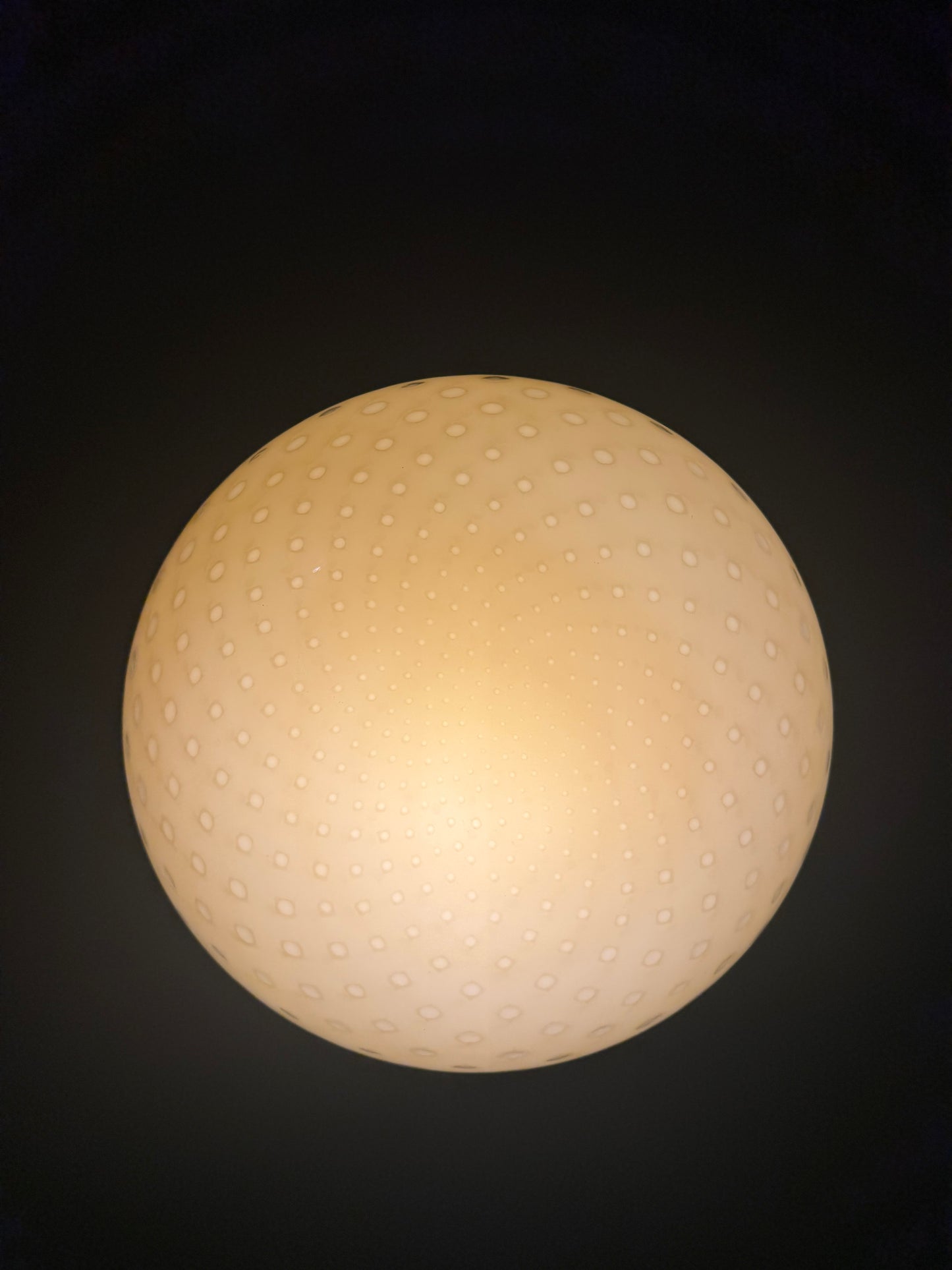 Vintage Murano oval gul måne pendel Loftlampe 45cm