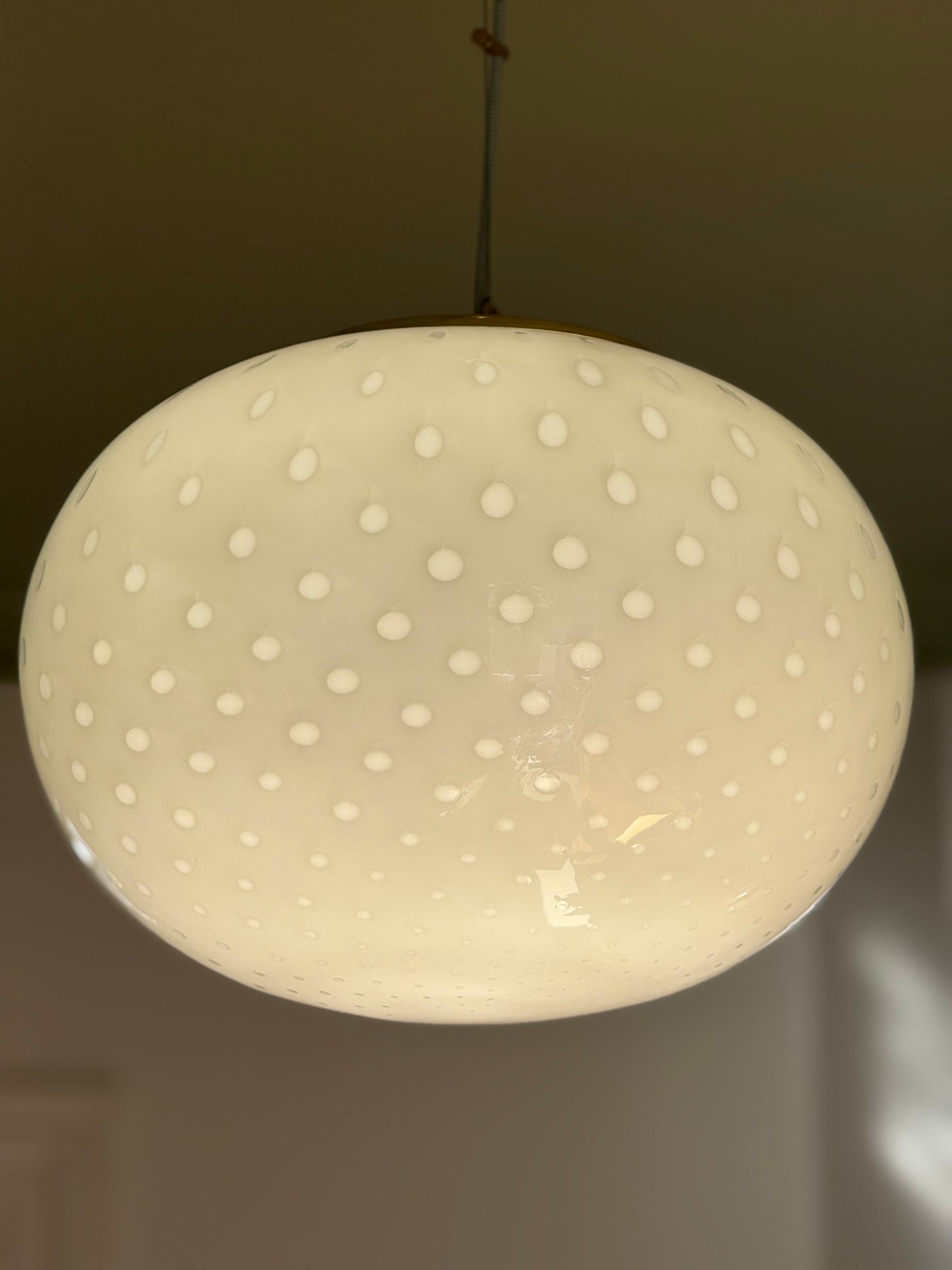 Vintage Murano oval måne pendel Loftlampe 45cm