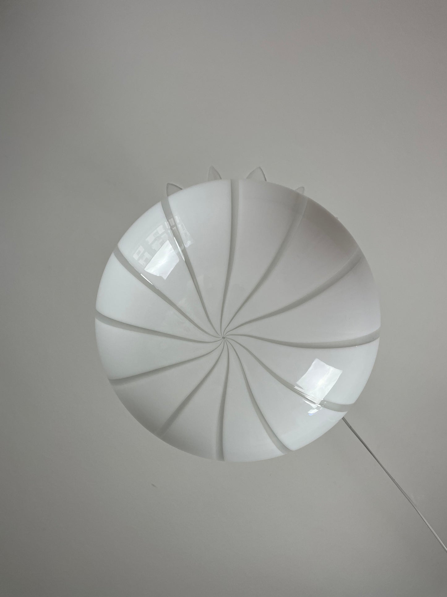 Vintage Murano loftlampe lodrette striber