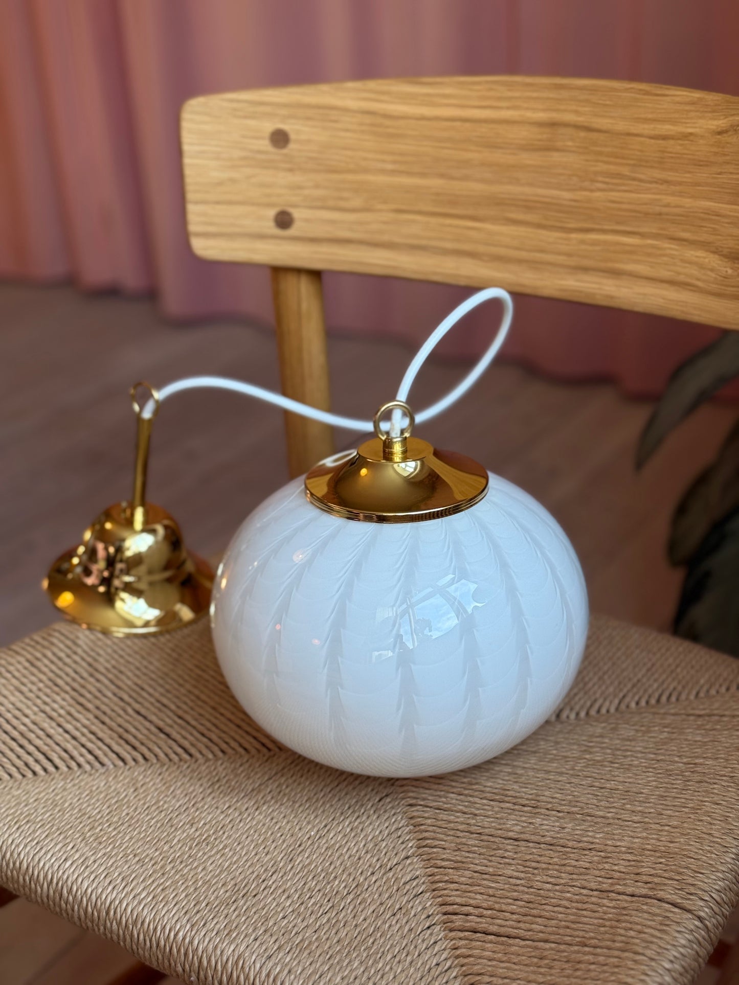 Vintage murano peacock mini pendel