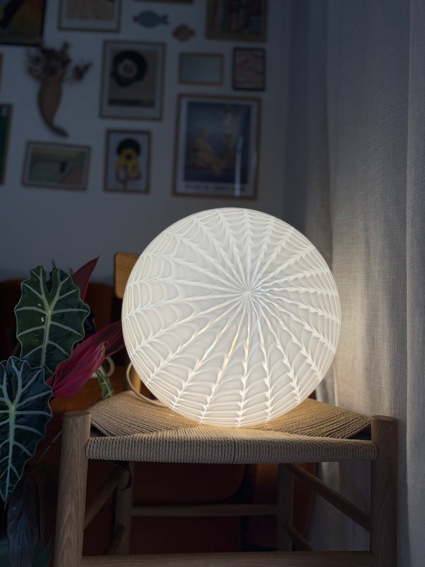Vintage Murano peacock loftlampe 42cm
