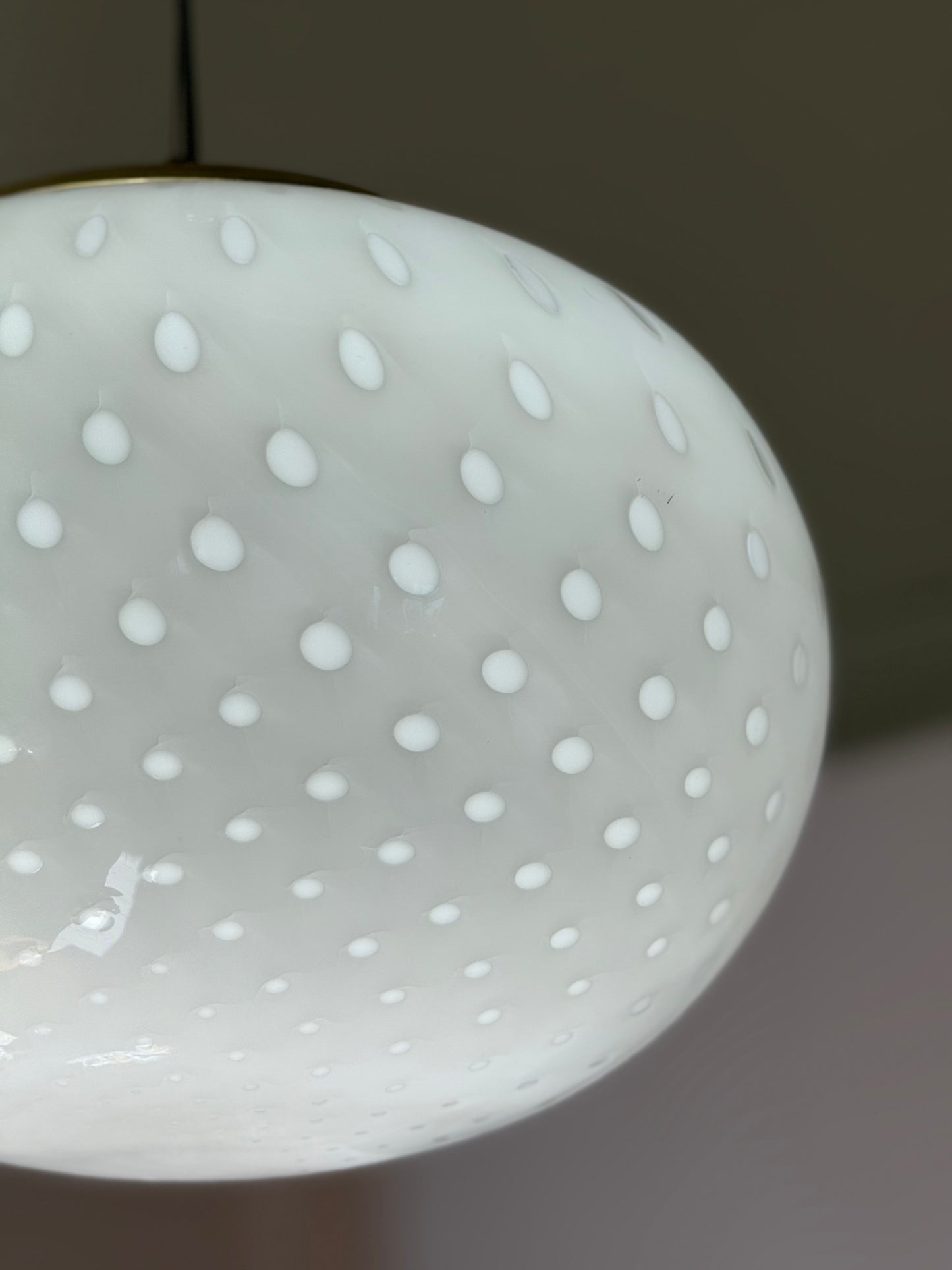 Vintage Murano oval måne pendel Loftlampe 45cm