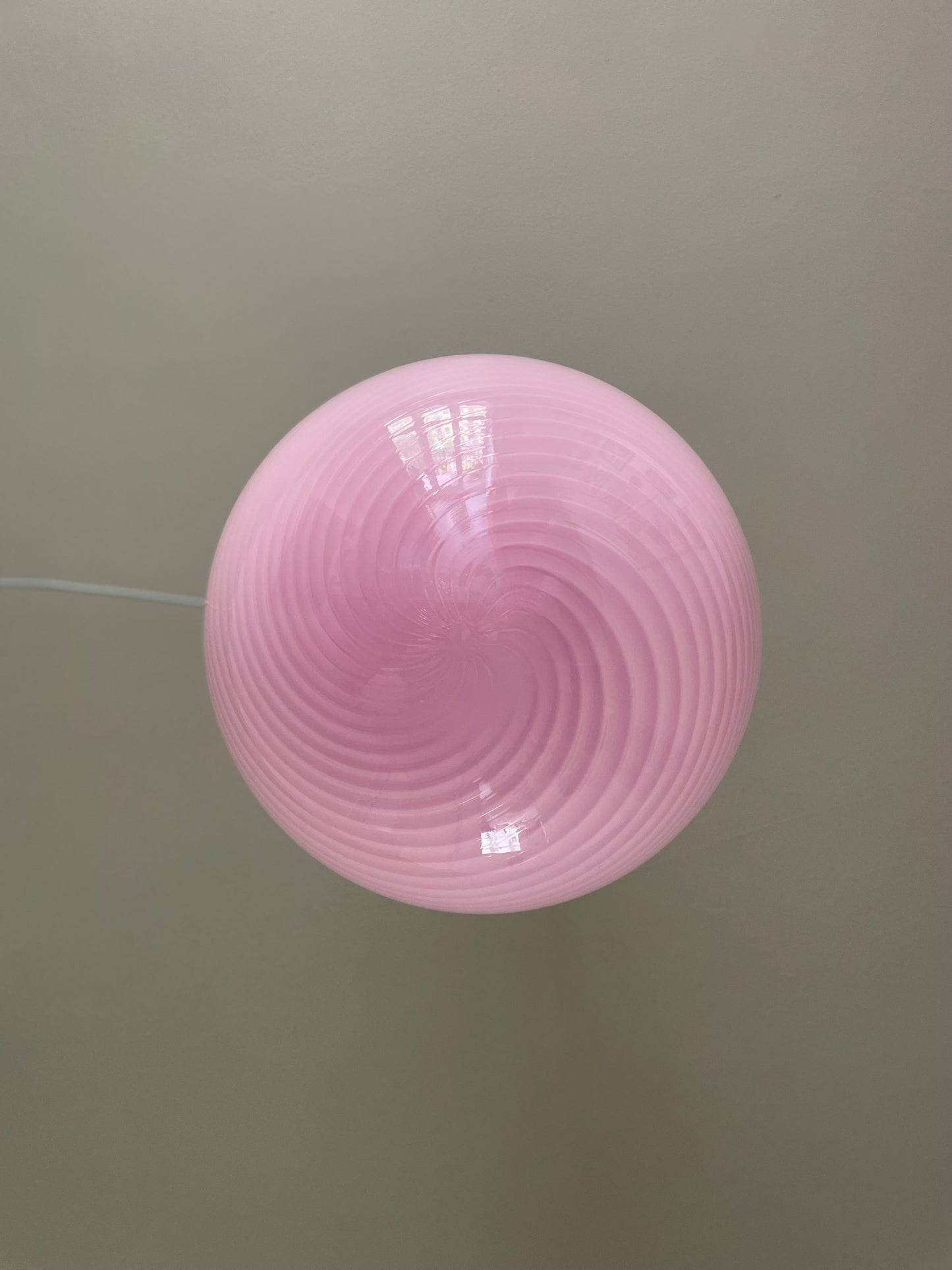 Vintage Murano bubblegum pendel 40cm